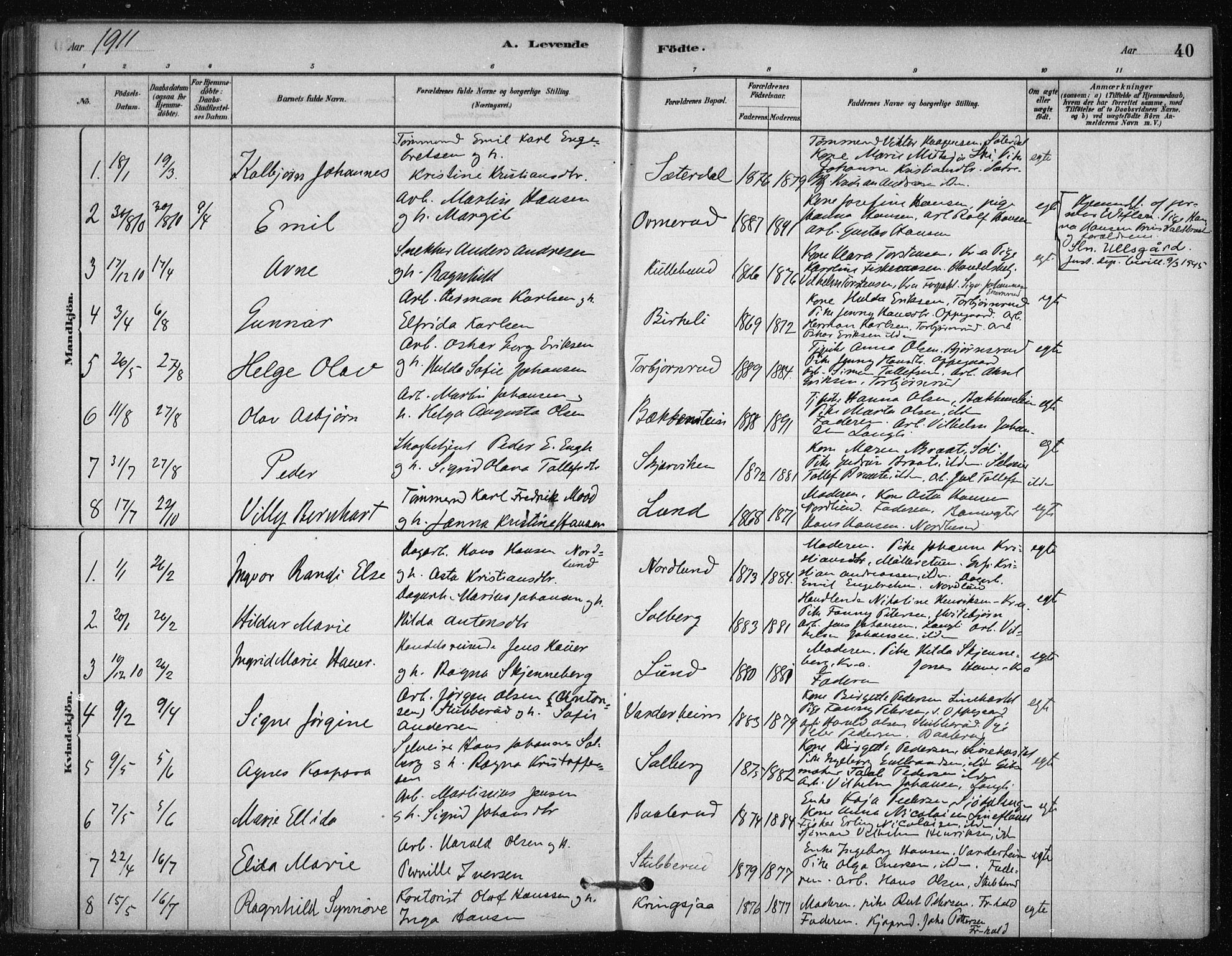 Nesodden prestekontor Kirkebøker, SAO/A-10013/F/Fb/L0001: Parish register (official) no. II 1, 1880-1915, p. 40