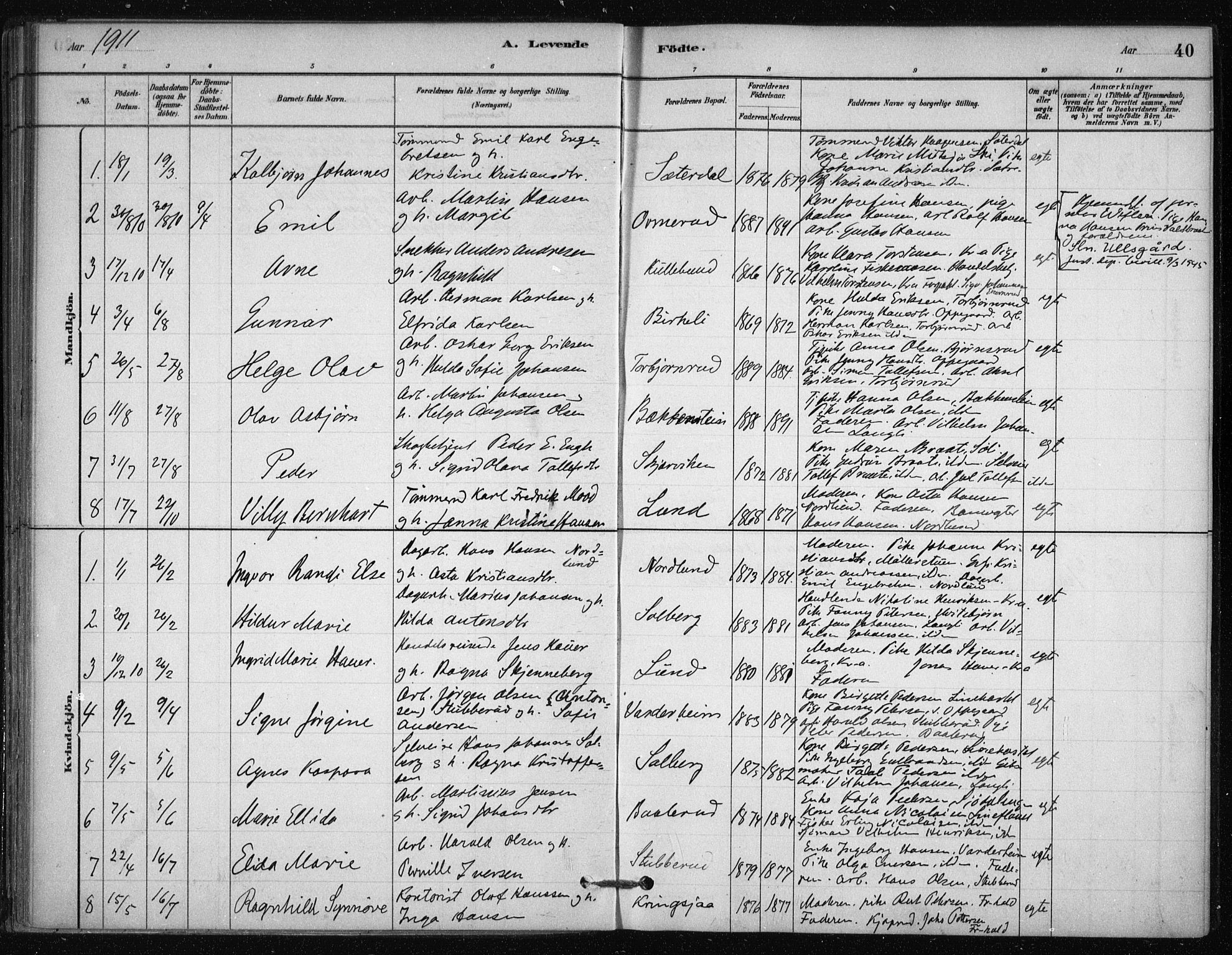 Nesodden prestekontor Kirkebøker, AV/SAO-A-10013/F/Fb/L0001: Parish register (official) no. II 1, 1880-1915, p. 40