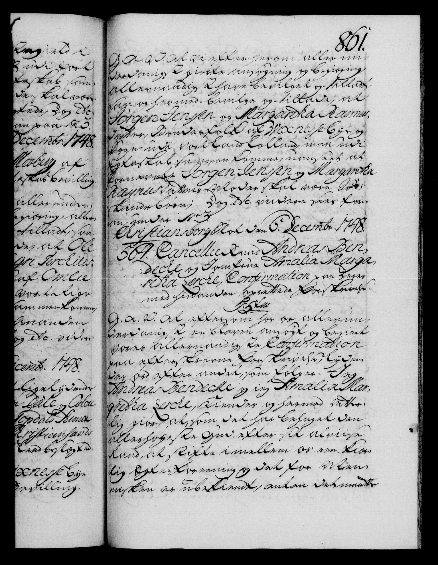 Danske Kanselli 1572-1799, AV/RA-EA-3023/F/Fc/Fca/Fcaa/L0035: Norske registre, 1746-1748, p. 861a