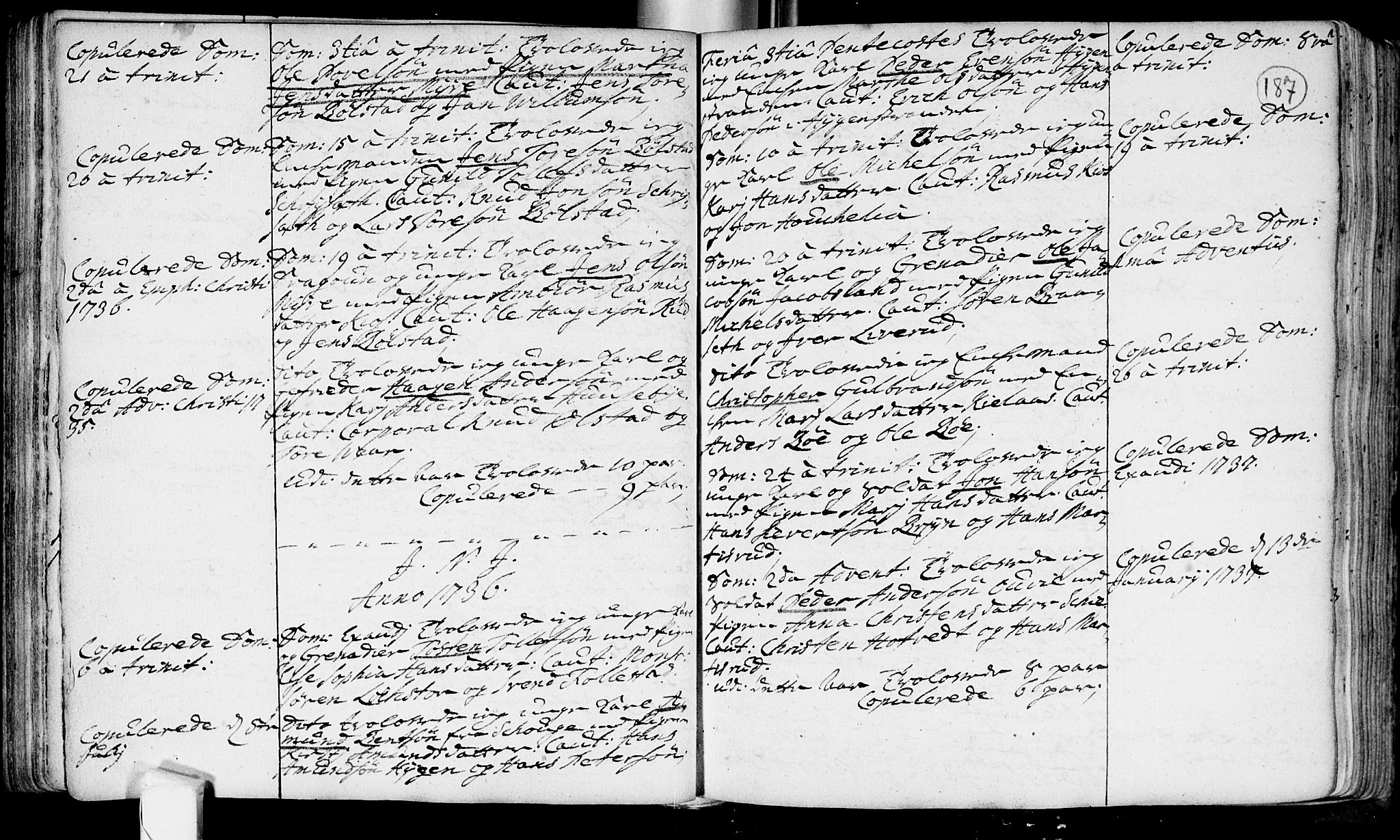 Røyken kirkebøker, AV/SAKO-A-241/F/Fa/L0002: Parish register (official) no. 2, 1731-1782, p. 187