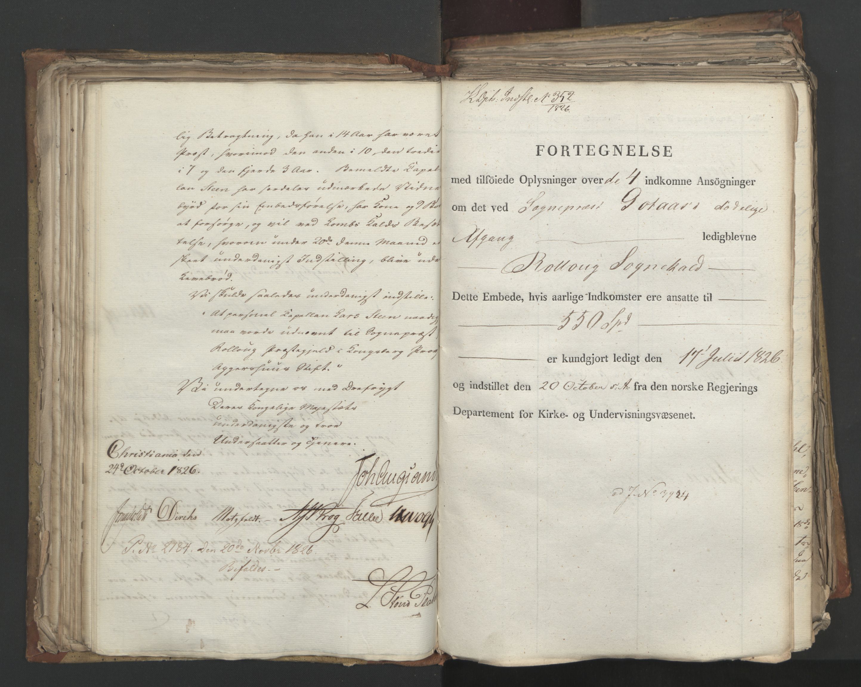 Statsrådsavdelingen i Stockholm, AV/RA-S-1003/D/Da/L0049: Regjeringsinnstillinger nr. 3860-4086, 1826, p. 156