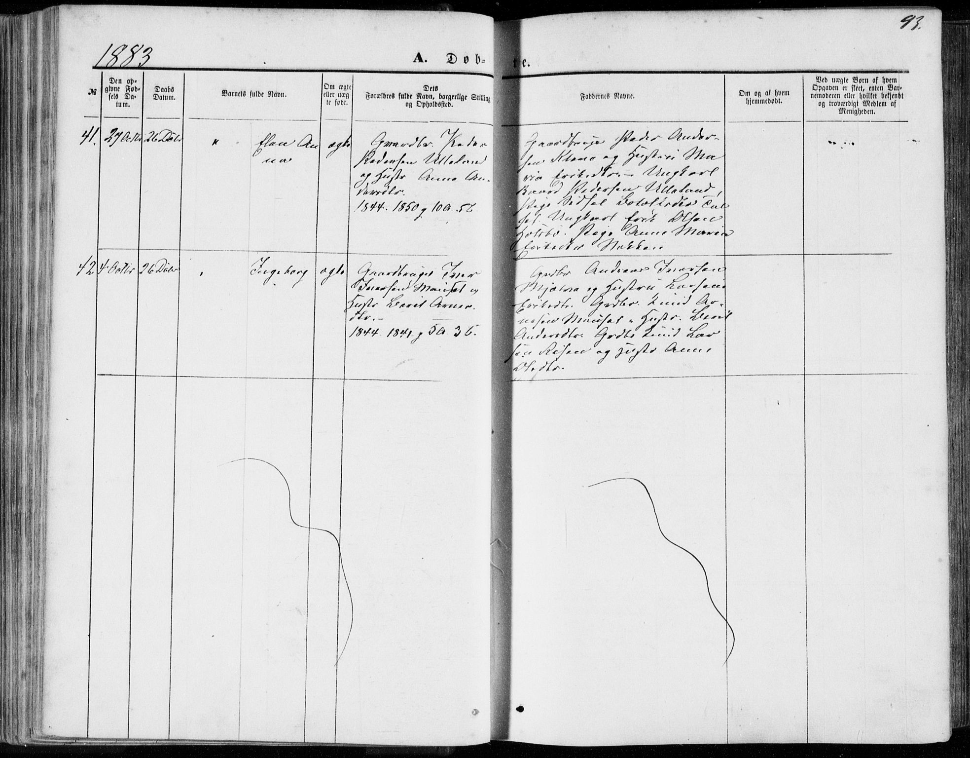 Ministerialprotokoller, klokkerbøker og fødselsregistre - Møre og Romsdal, AV/SAT-A-1454/557/L0681: Parish register (official) no. 557A03, 1869-1886, p. 93