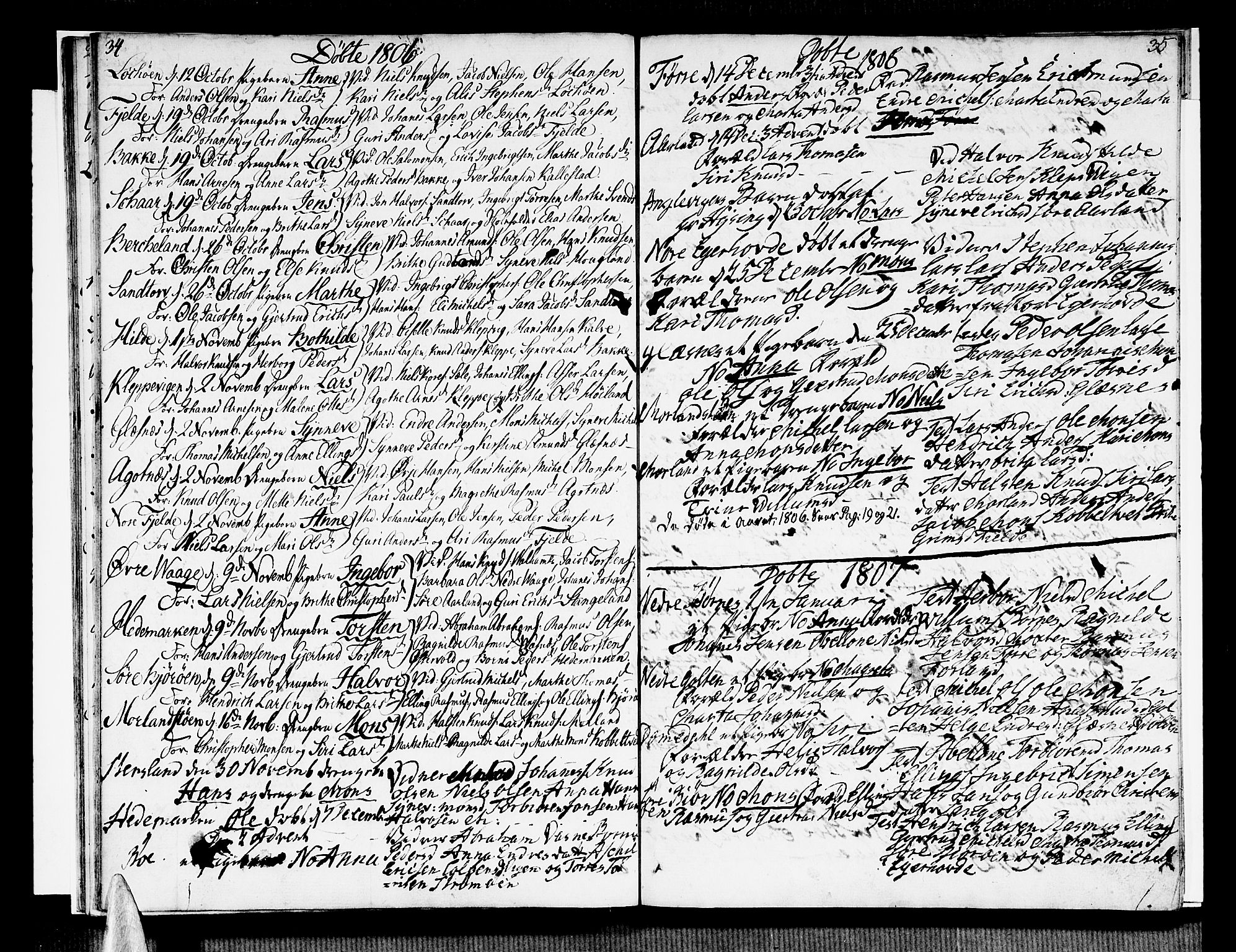 Sund sokneprestembete, SAB/A-99930: Parish register (official) no. A 10, 1804-1818, p. 36-37