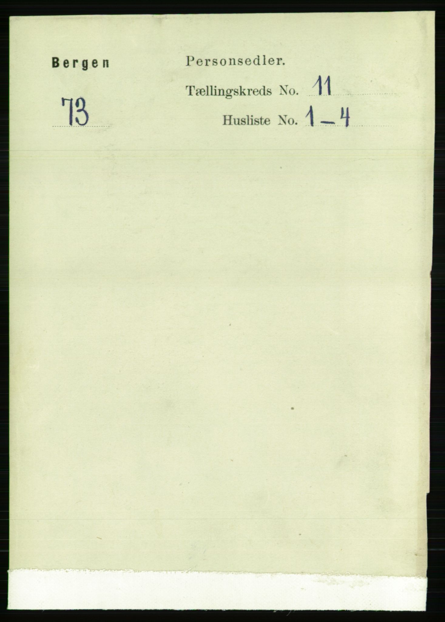 RA, 1891 Census for 1301 Bergen, 1891, p. 19815