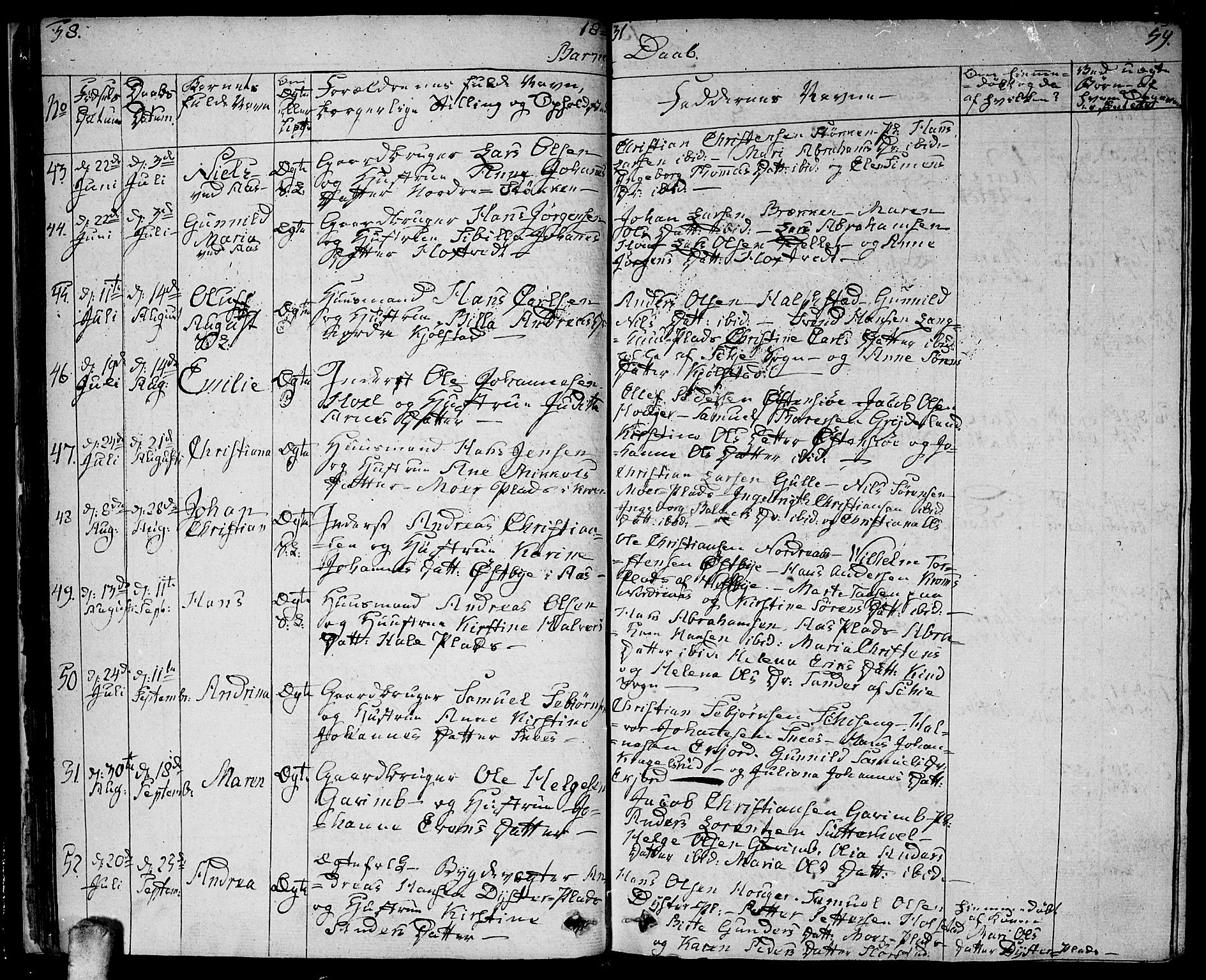Ås prestekontor Kirkebøker, SAO/A-10894/F/Fa/L0005: Parish register (official) no. I 5, 1827-1840, p. 58-59