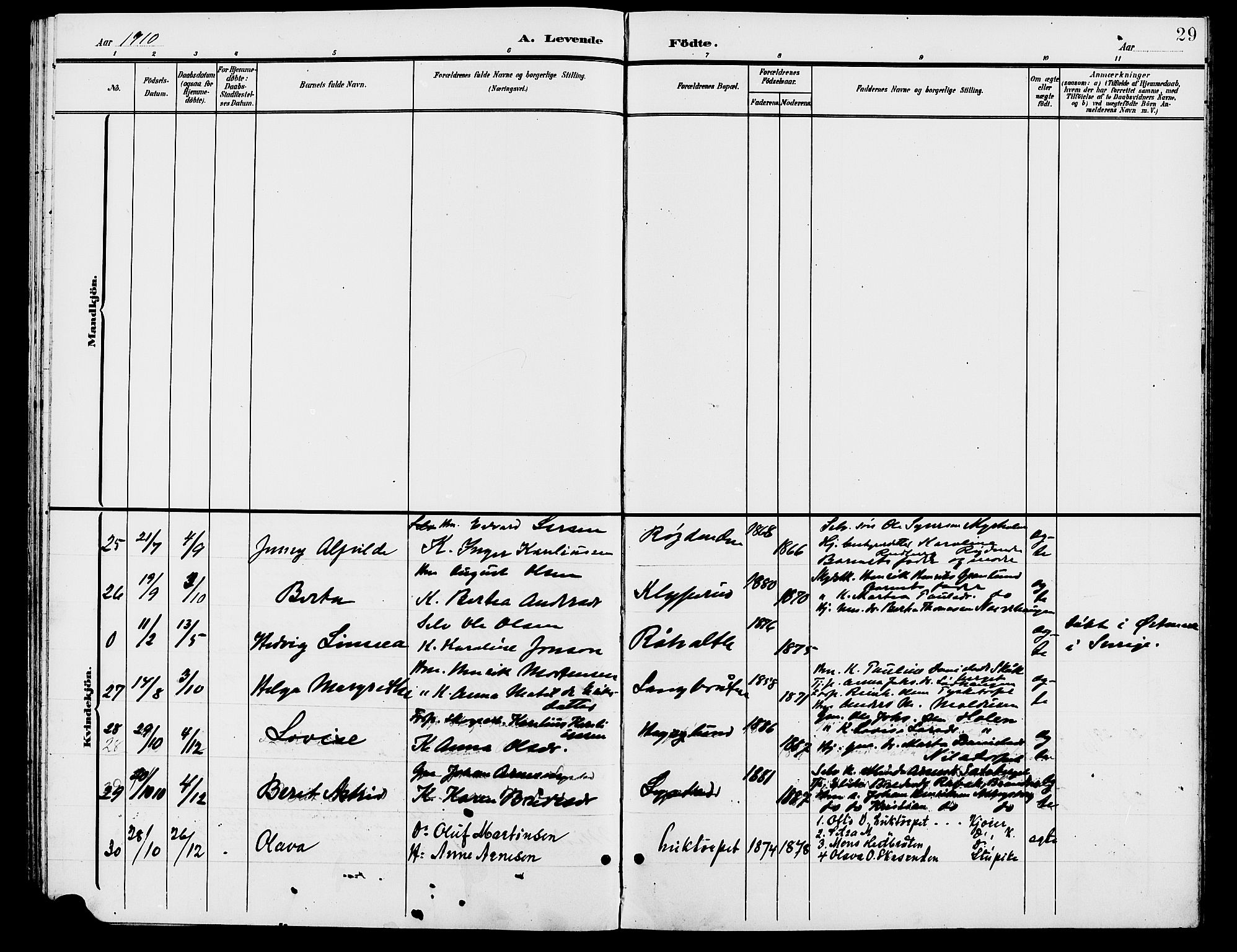 Grue prestekontor, AV/SAH-PREST-036/H/Ha/Hab/L0006: Parish register (copy) no. 6, 1902-1910, p. 29