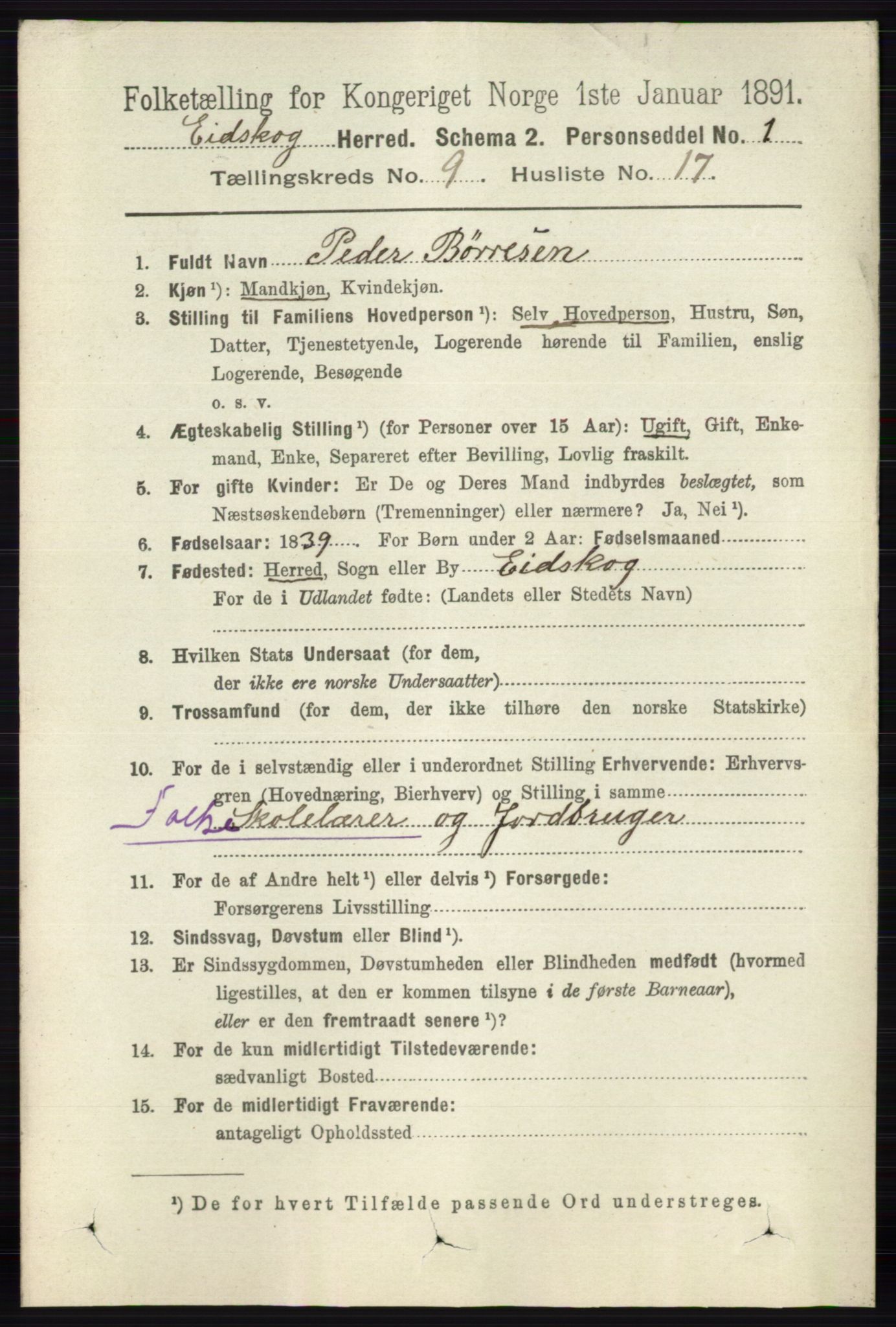 RA, 1891 census for 0420 Eidskog, 1891, p. 5512