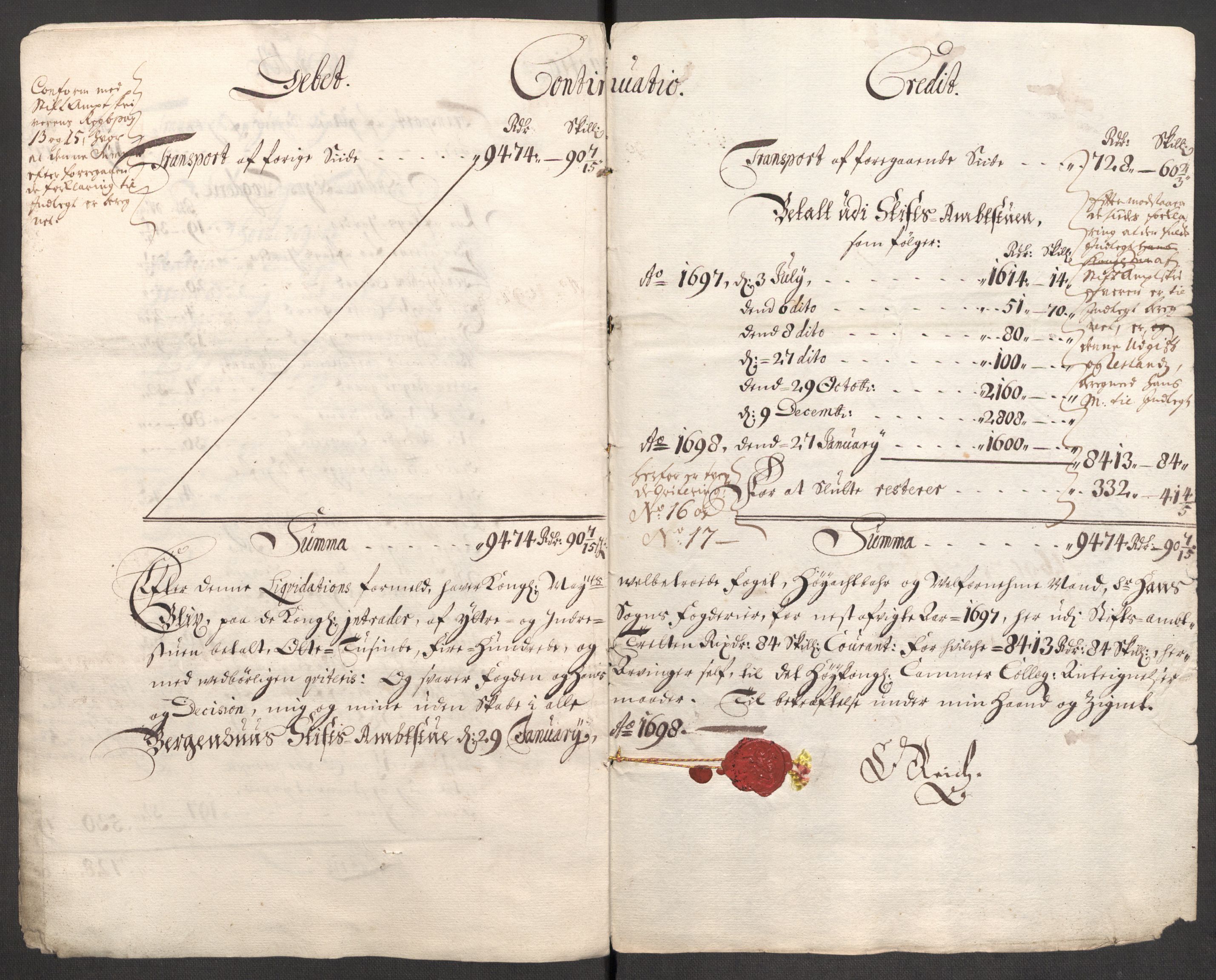 Rentekammeret inntil 1814, Reviderte regnskaper, Fogderegnskap, AV/RA-EA-4092/R52/L3309: Fogderegnskap Sogn, 1696-1697, p. 450