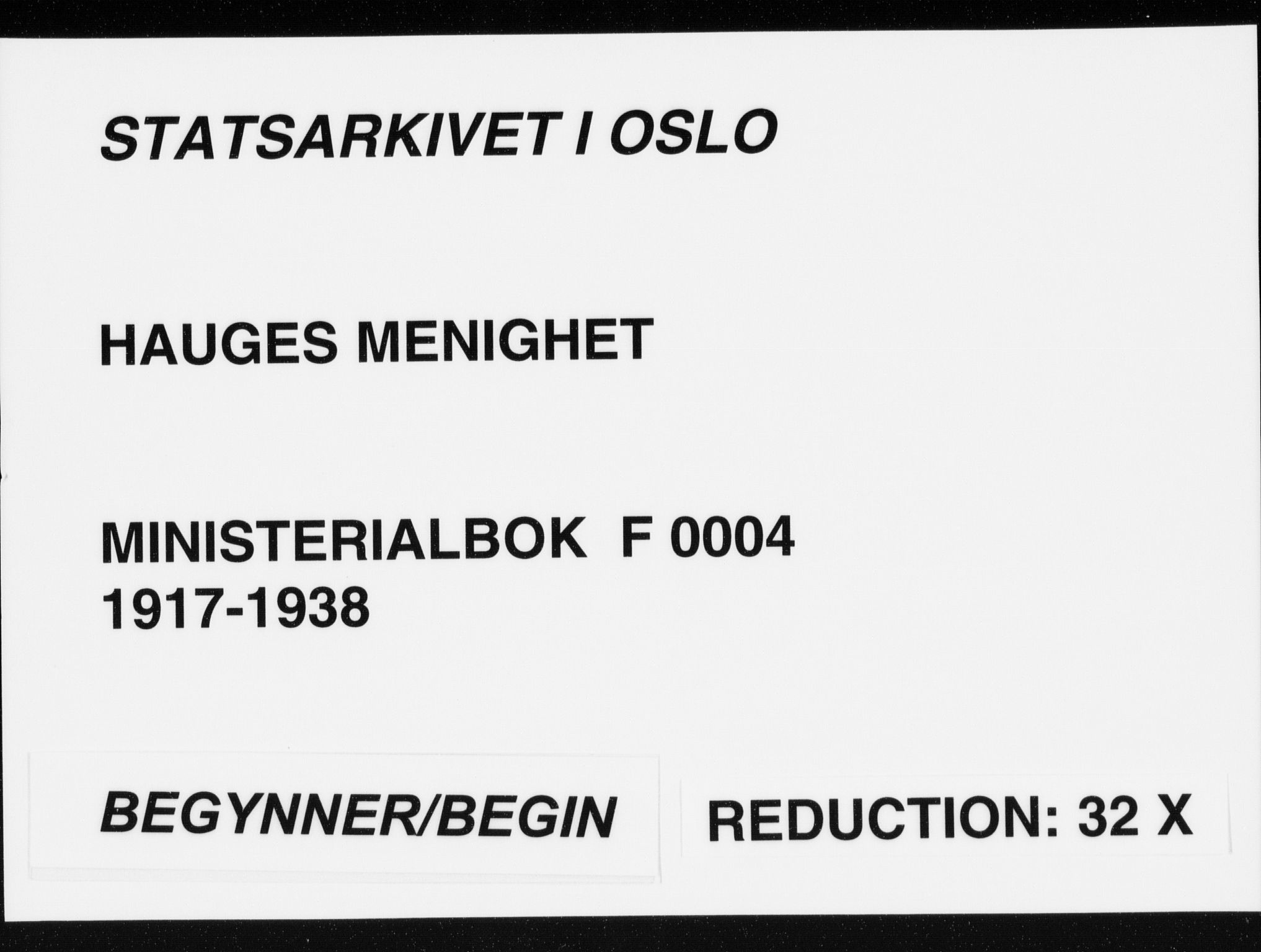 Hauge prestekontor Kirkebøker, AV/SAO-A-10849/F/Fa/L0004: Parish register (official) no. 4, 1917-1938