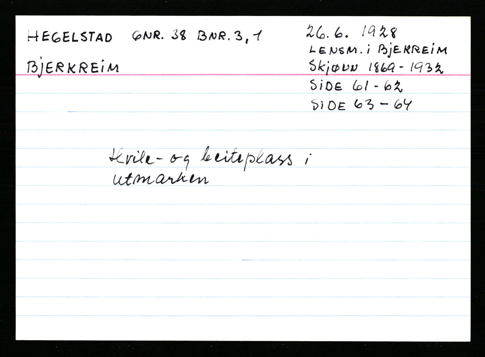 Statsarkivet i Stavanger, AV/SAST-A-101971/03/Y/Ym/L0022: Åstedskort sortert etter gårdsnavn: Hausken - Helgevold nedre, 1600-1950, p. 287