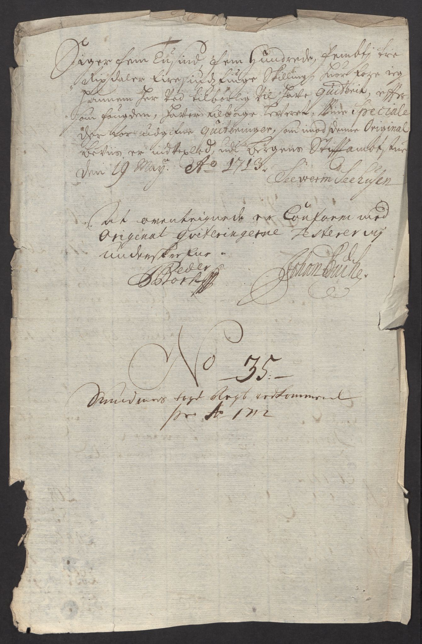 Rentekammeret inntil 1814, Reviderte regnskaper, Fogderegnskap, RA/EA-4092/R54/L3565: Fogderegnskap Sunnmøre, 1712-1713, p. 214