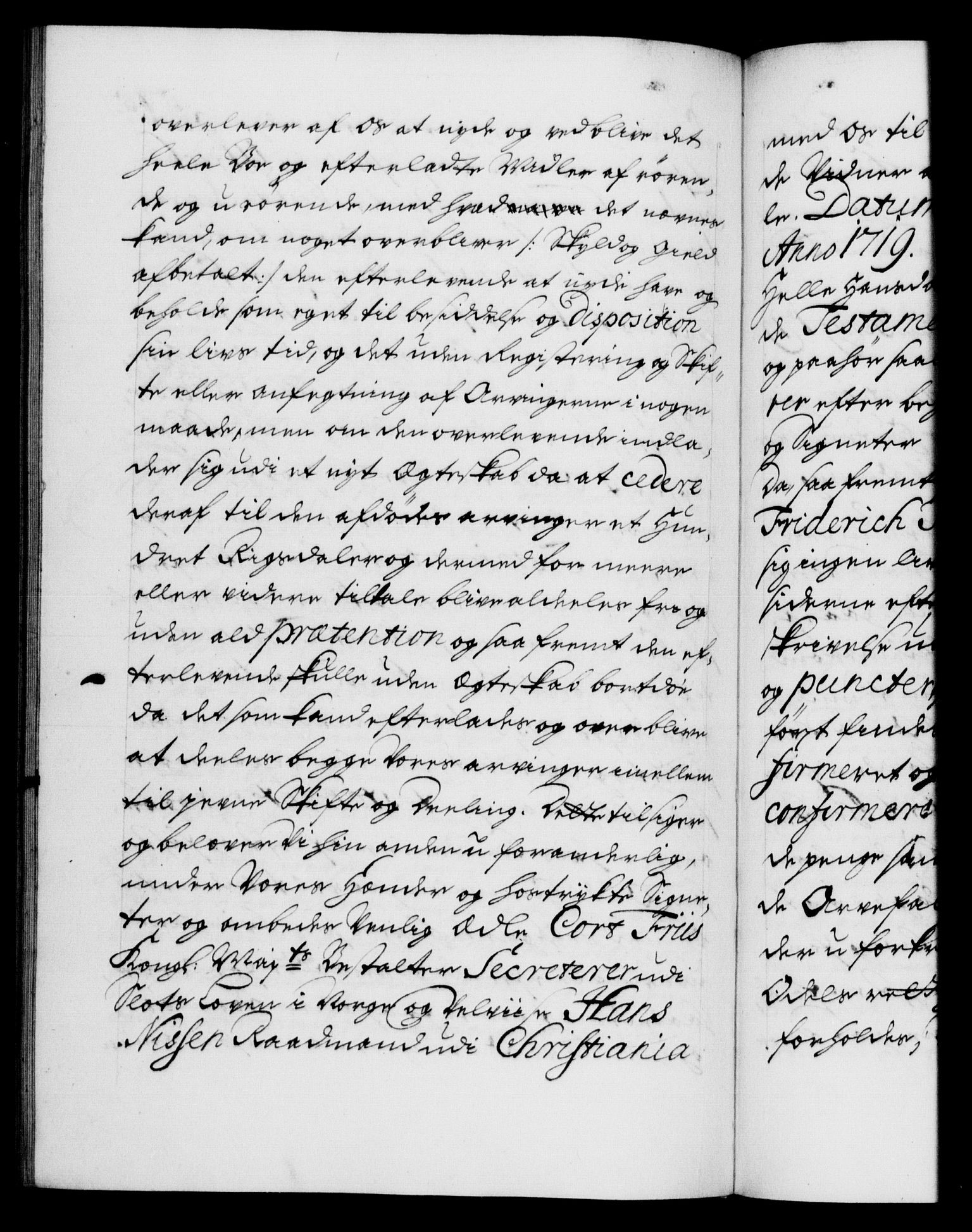 Danske Kanselli 1572-1799, RA/EA-3023/F/Fc/Fca/Fcaa/L0022: Norske registre, 1716-1719, p. 575b
