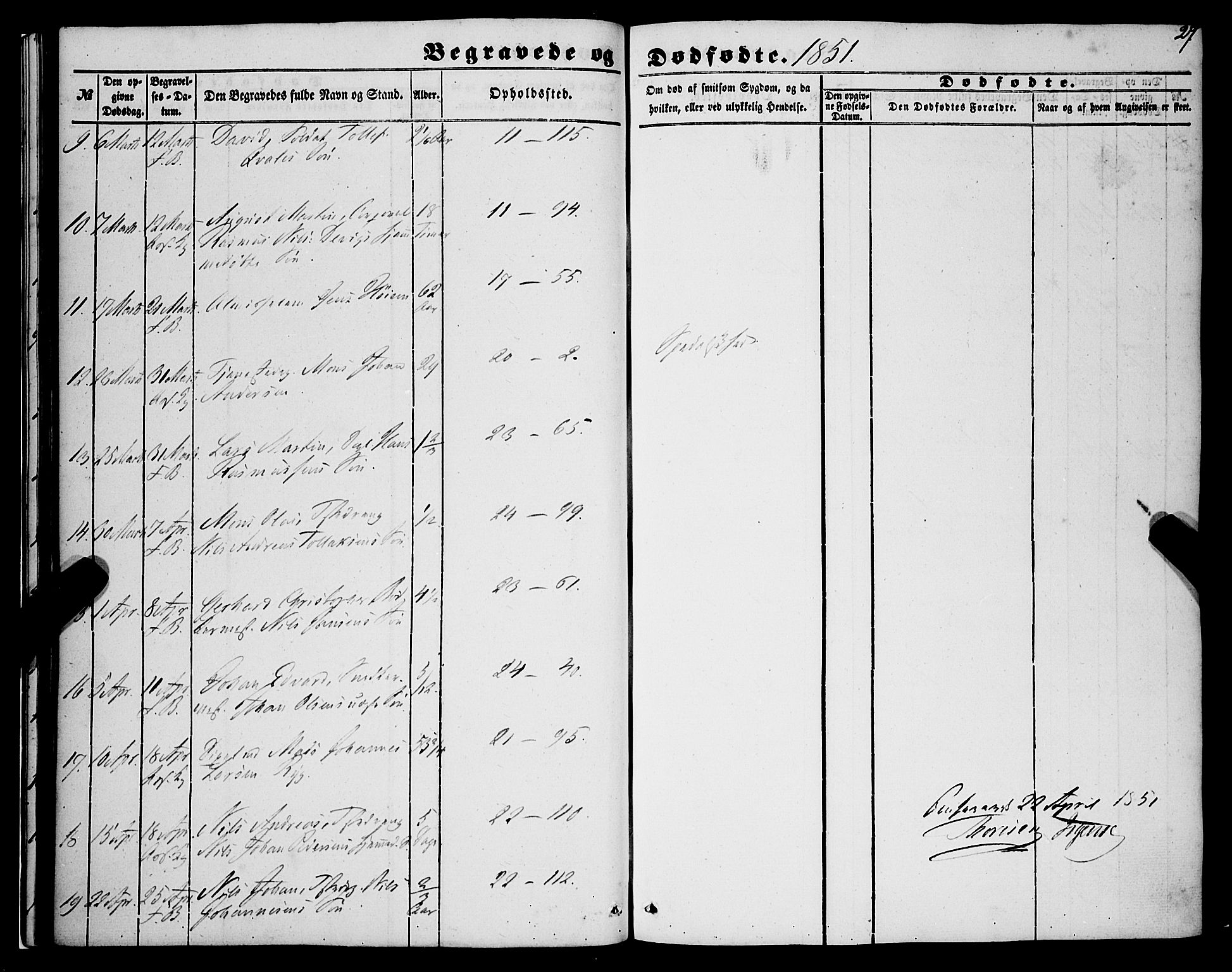 Korskirken sokneprestembete, SAB/A-76101/H/Haa: Parish register (official) no. E 2, 1848-1862, p. 27