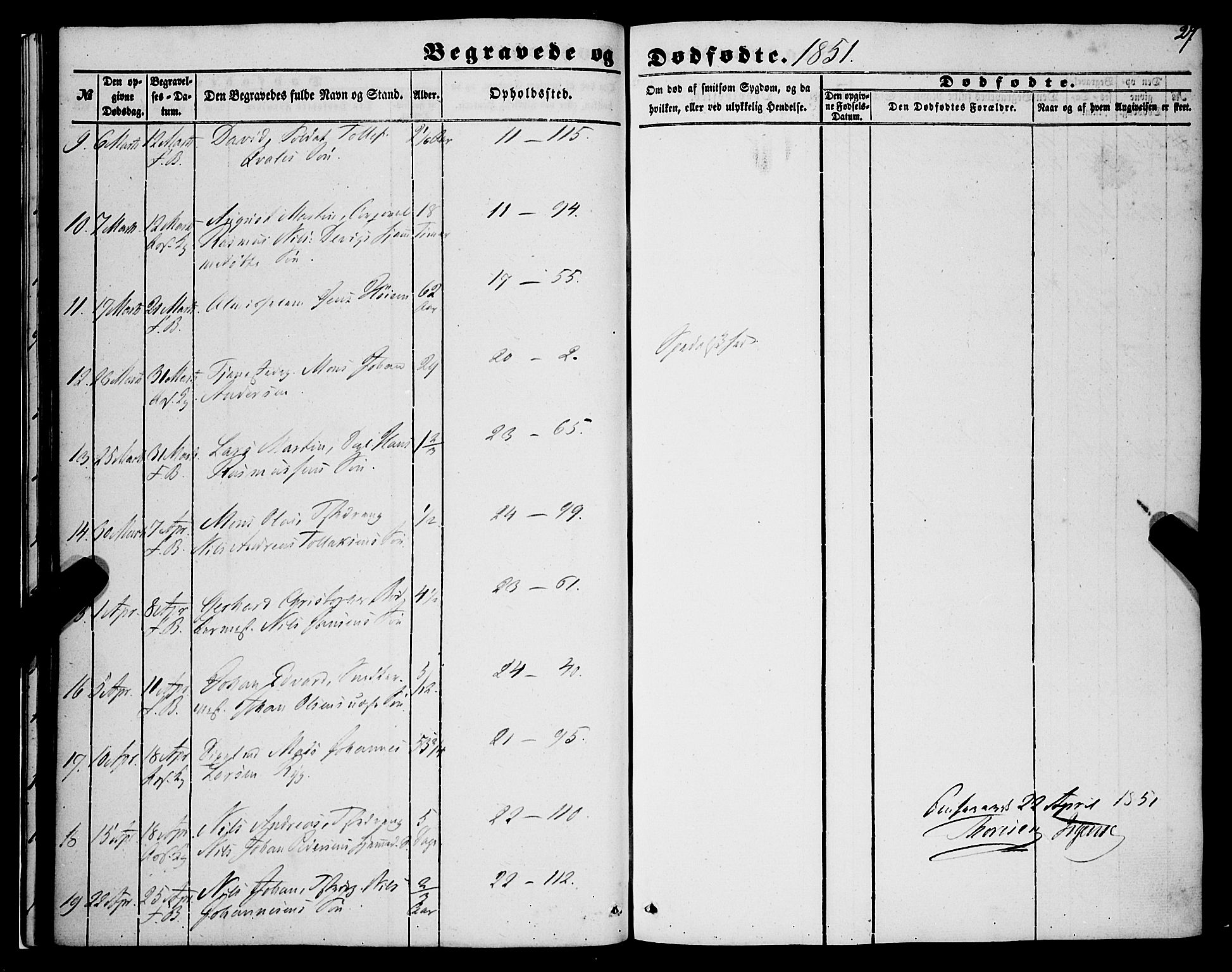 Korskirken sokneprestembete, AV/SAB-A-76101/H/Haa: Parish register (official) no. E 2, 1848-1862, p. 27