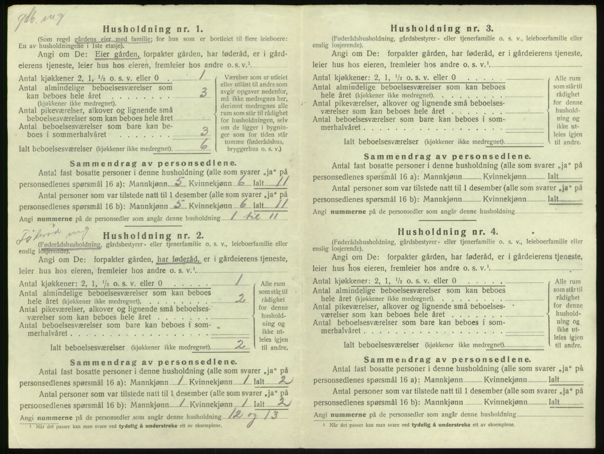 SAB, 1920 census for Balestrand, 1920, p. 473