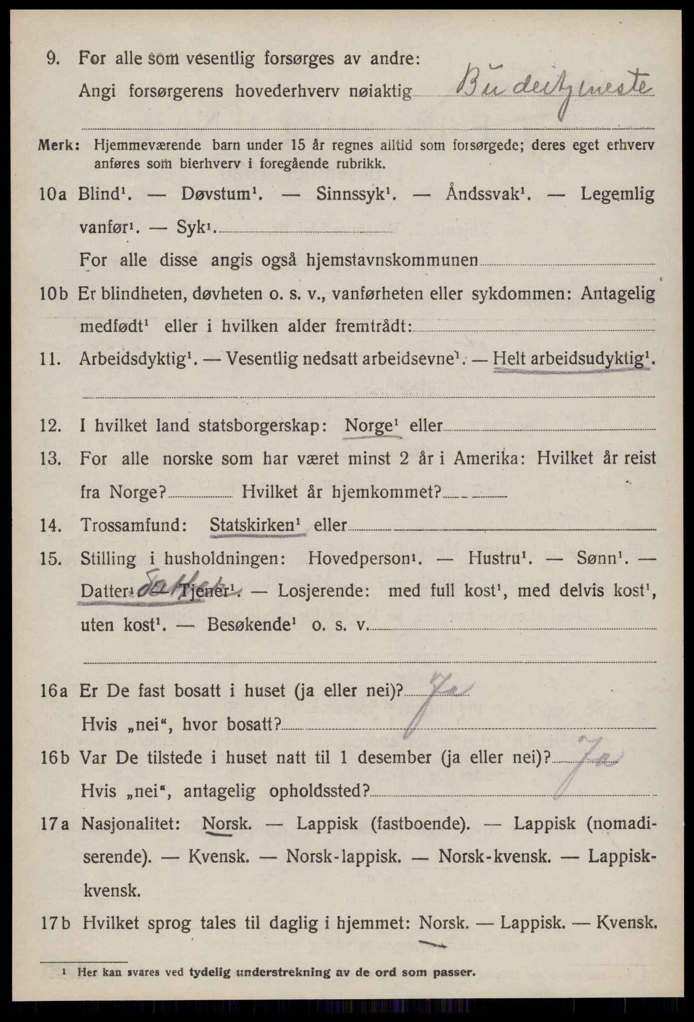 SAT, 1920 census for Meldal, 1920, p. 1876