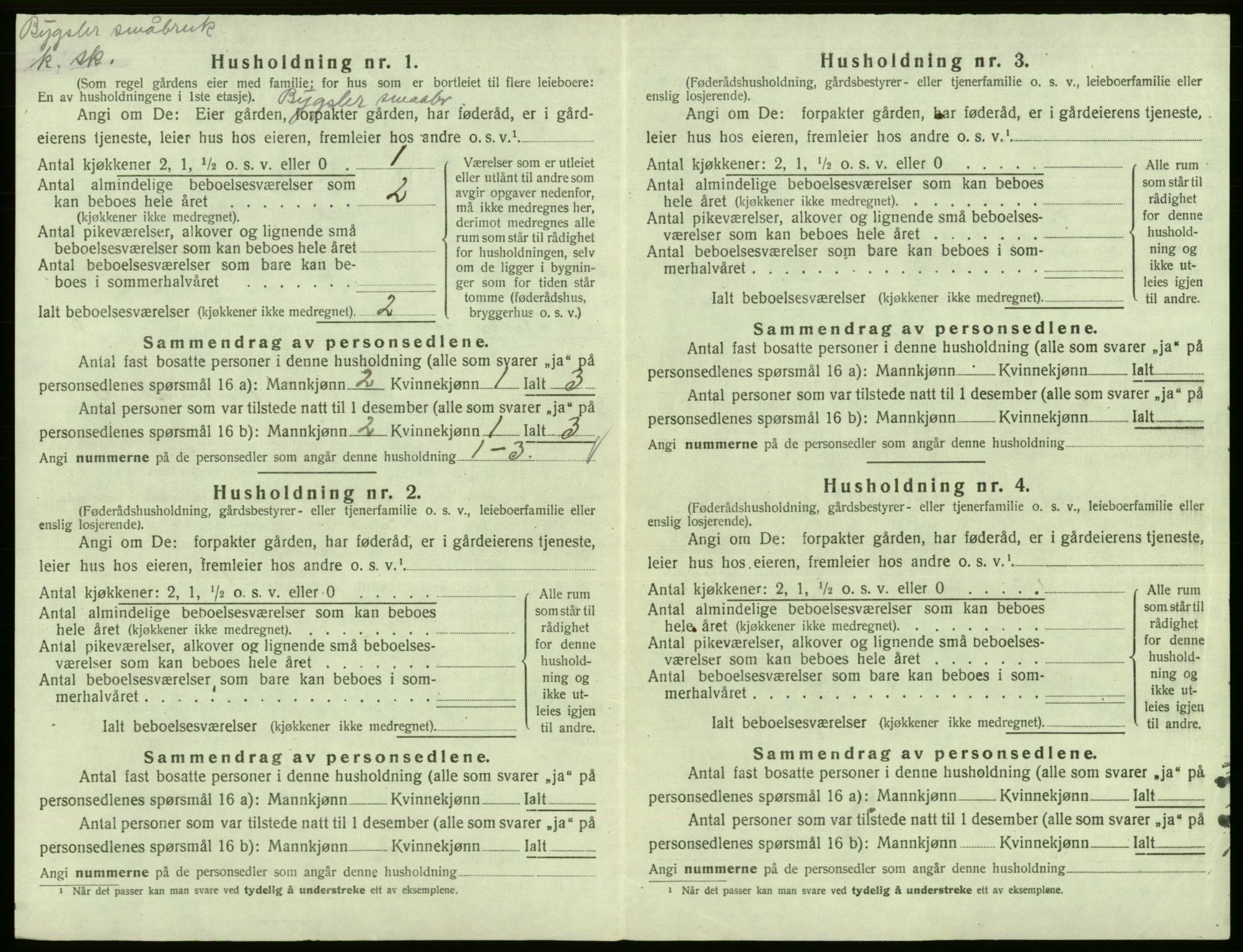 SAB, 1920 census for Kinsarvik, 1920, p. 306