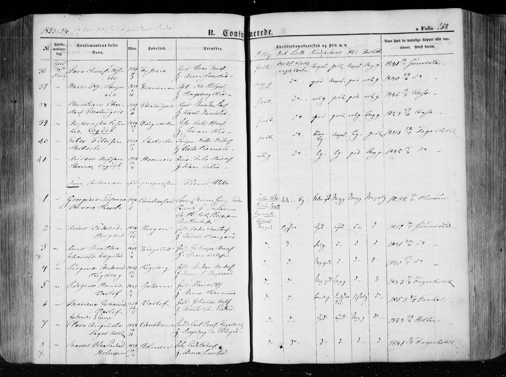 Eiker kirkebøker, AV/SAKO-A-4/F/Fa/L0014: Parish register (official) no. I 14, 1846-1854, p. 268