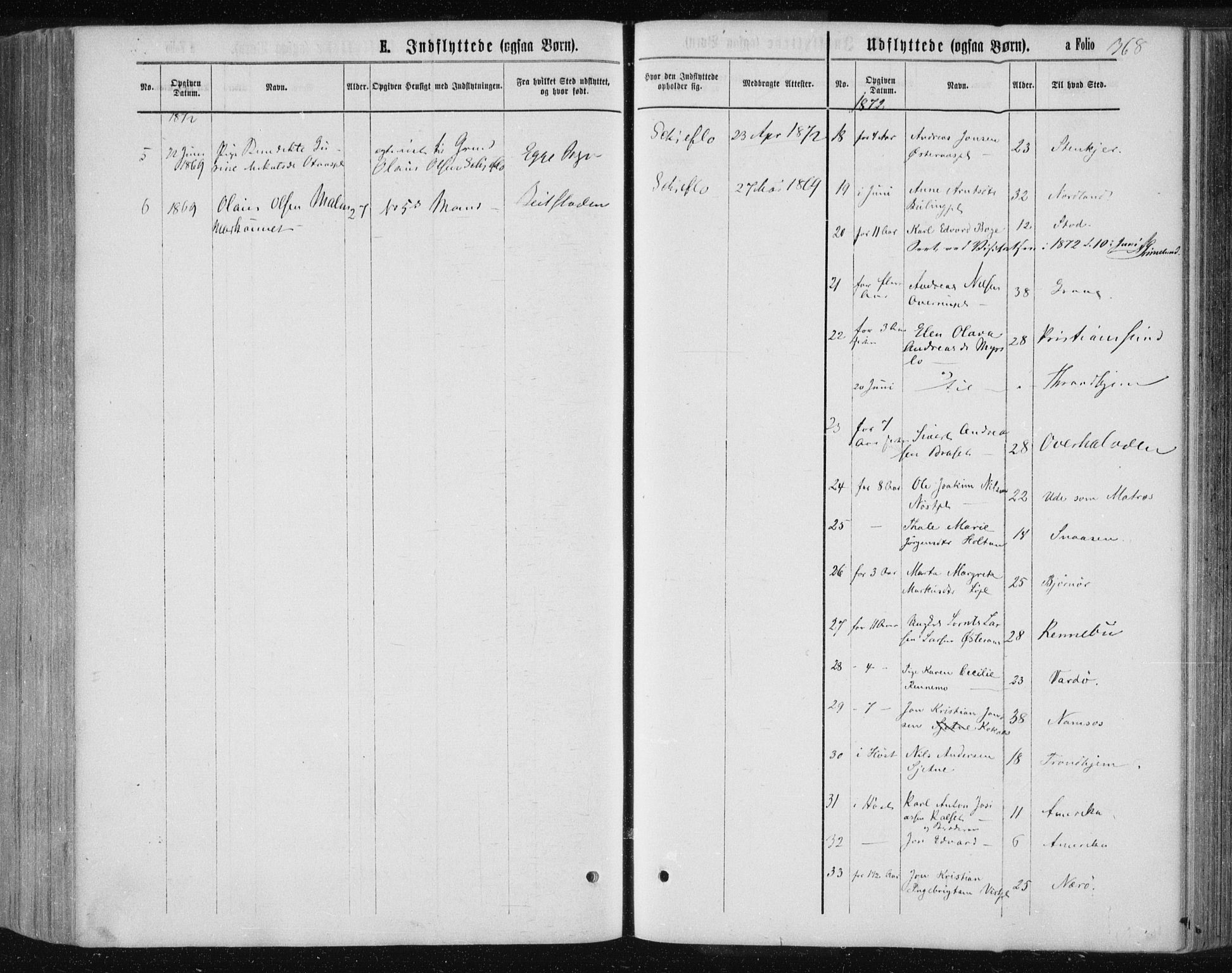 Ministerialprotokoller, klokkerbøker og fødselsregistre - Nord-Trøndelag, AV/SAT-A-1458/735/L0345: Parish register (official) no. 735A08 /1, 1863-1872, p. 368