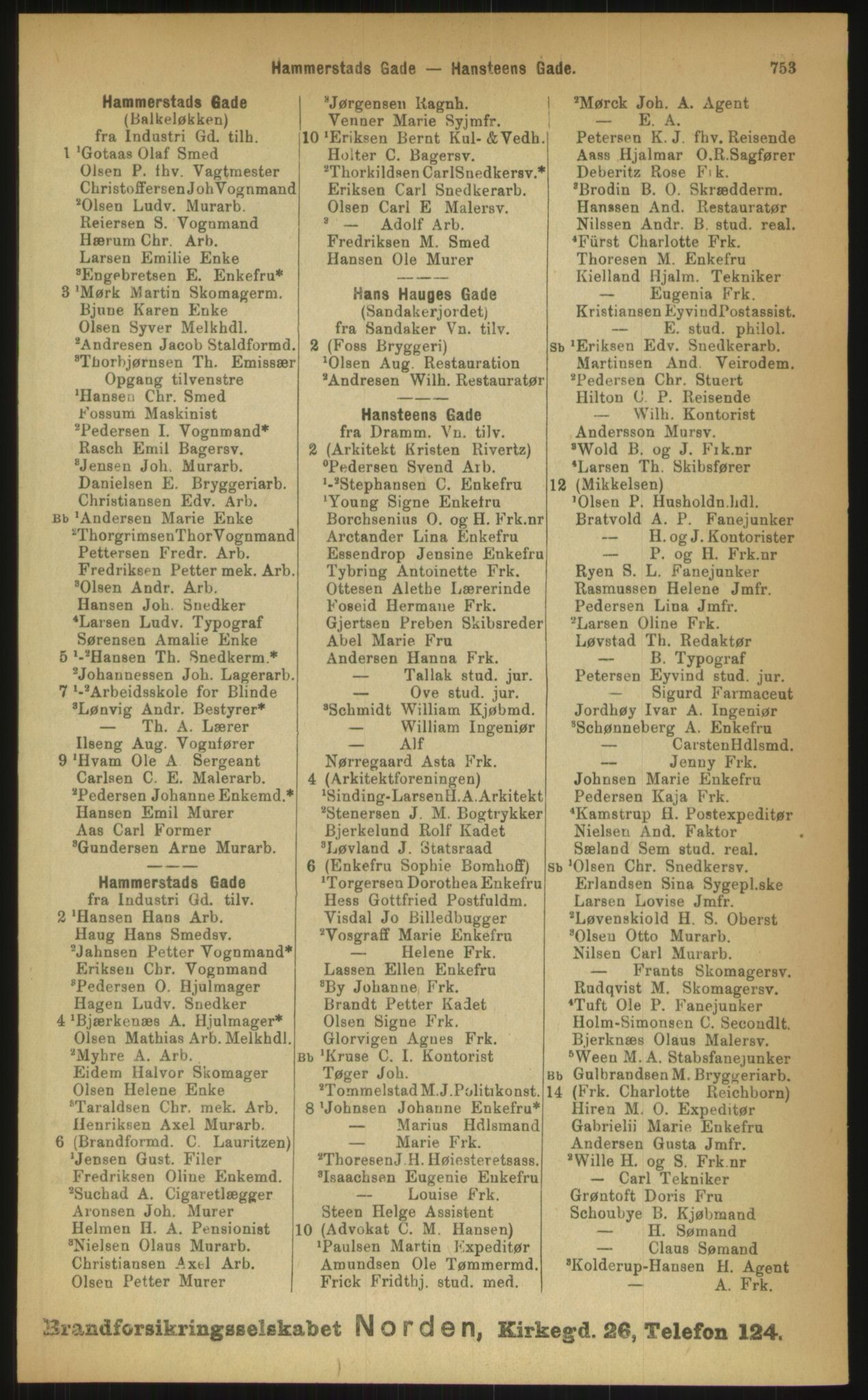 Kristiania/Oslo adressebok, PUBL/-, 1899, p. 753