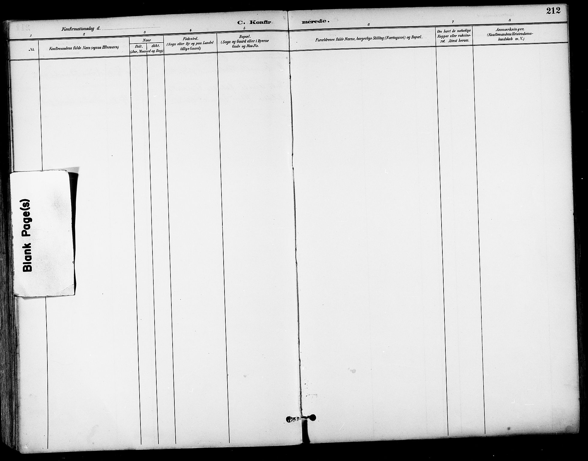 Ministerialprotokoller, klokkerbøker og fødselsregistre - Nordland, AV/SAT-A-1459/805/L0101: Parish register (official) no. 805A07, 1892-1899, p. 212