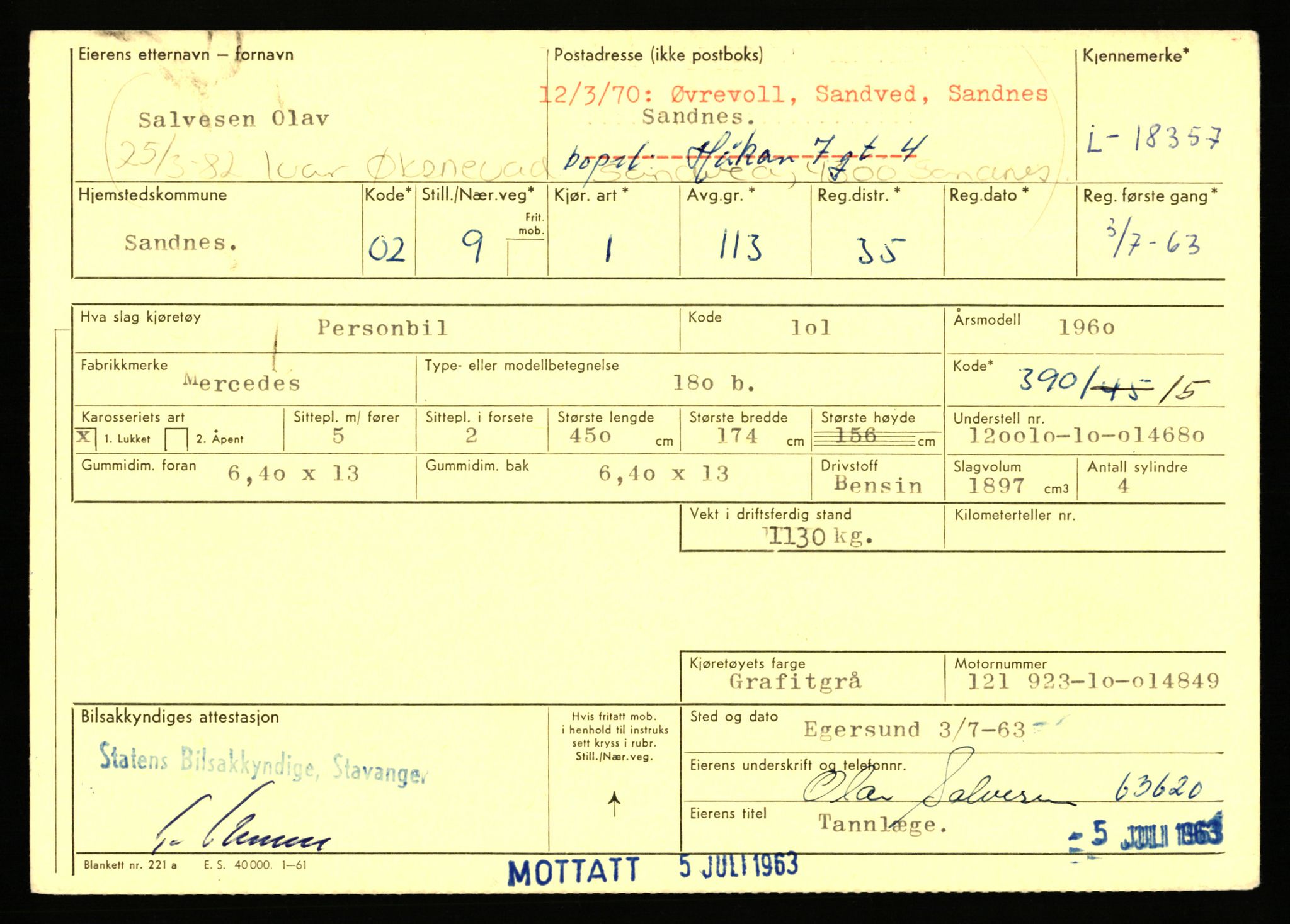 Stavanger trafikkstasjon, AV/SAST-A-101942/0/F/L0033: L-18150 - L-18599, 1930-1971, p. 1039