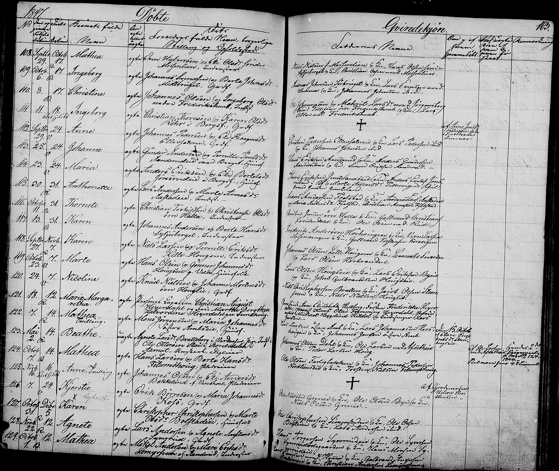 Ringsaker prestekontor, AV/SAH-PREST-014/L/La/L0005: Parish register (copy) no. 5, 1839-1850, p. 163