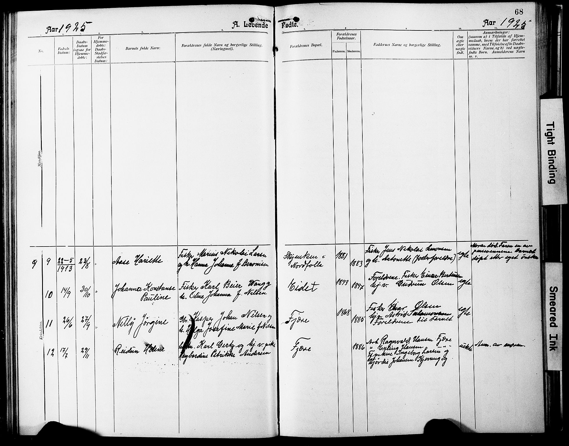 Ministerialprotokoller, klokkerbøker og fødselsregistre - Nordland, AV/SAT-A-1459/803/L0077: Parish register (copy) no. 803C04, 1897-1930, p. 68