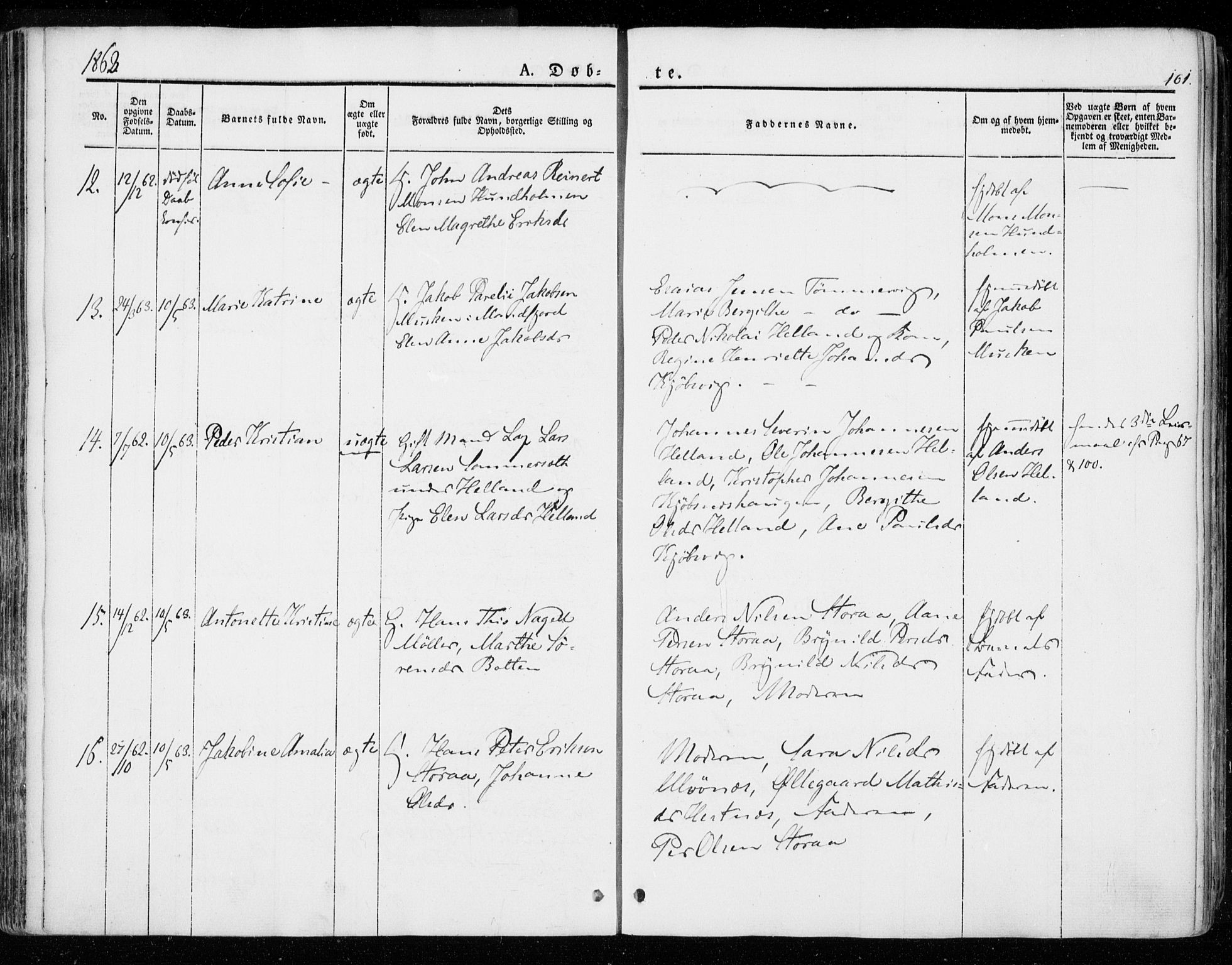 Ministerialprotokoller, klokkerbøker og fødselsregistre - Nordland, AV/SAT-A-1459/872/L1033: Parish register (official) no. 872A08, 1840-1863, p. 161