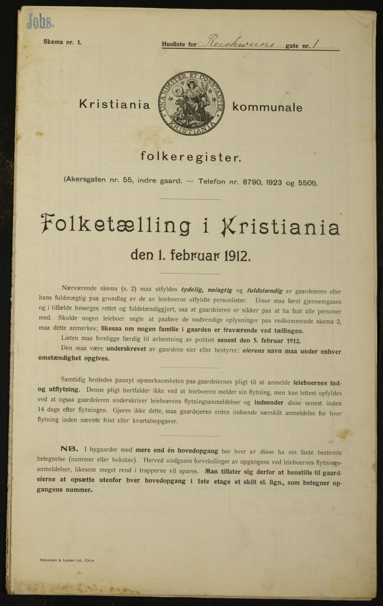 OBA, Municipal Census 1912 for Kristiania, 1912, p. 82822