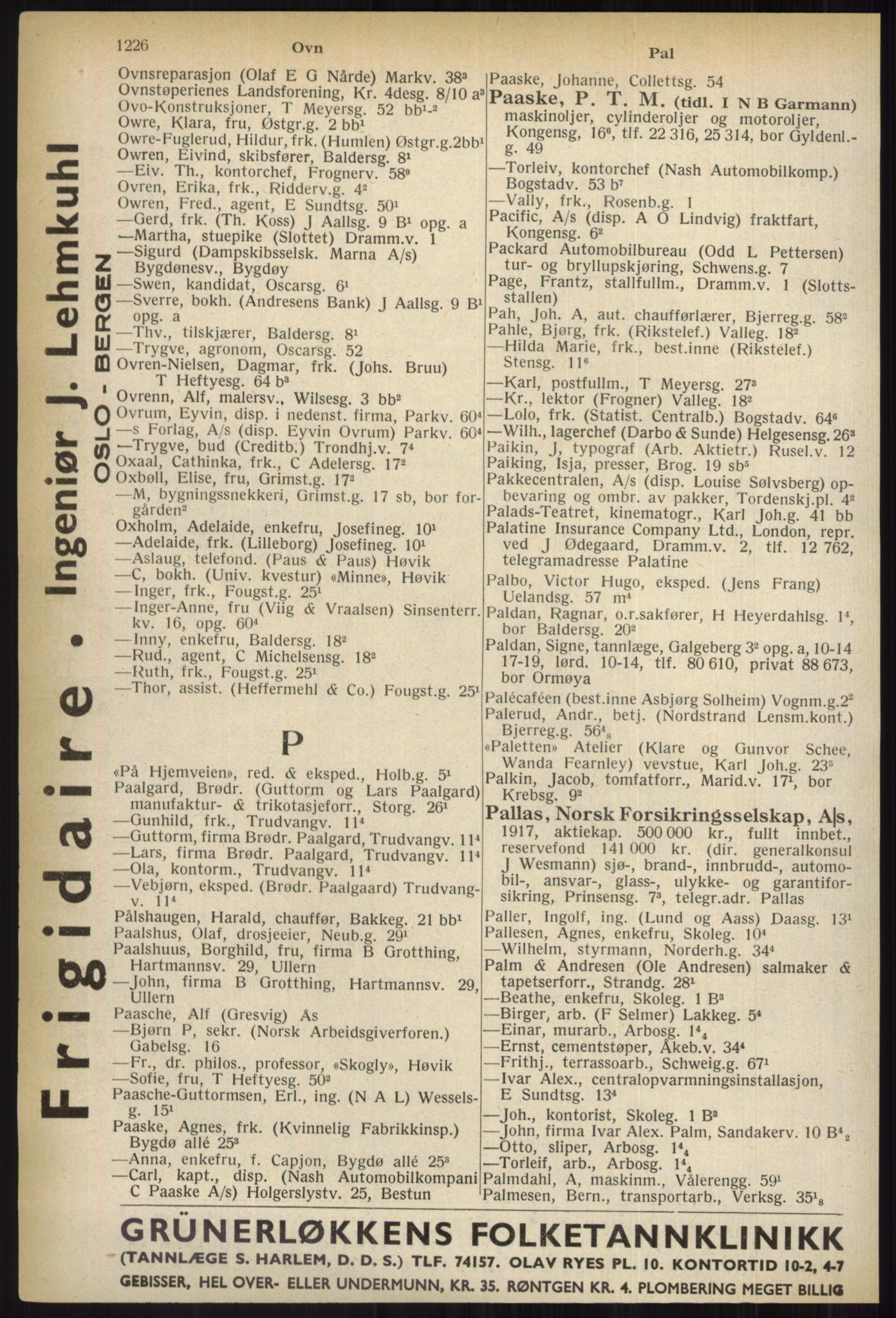 Kristiania/Oslo adressebok, PUBL/-, 1937, p. 1226