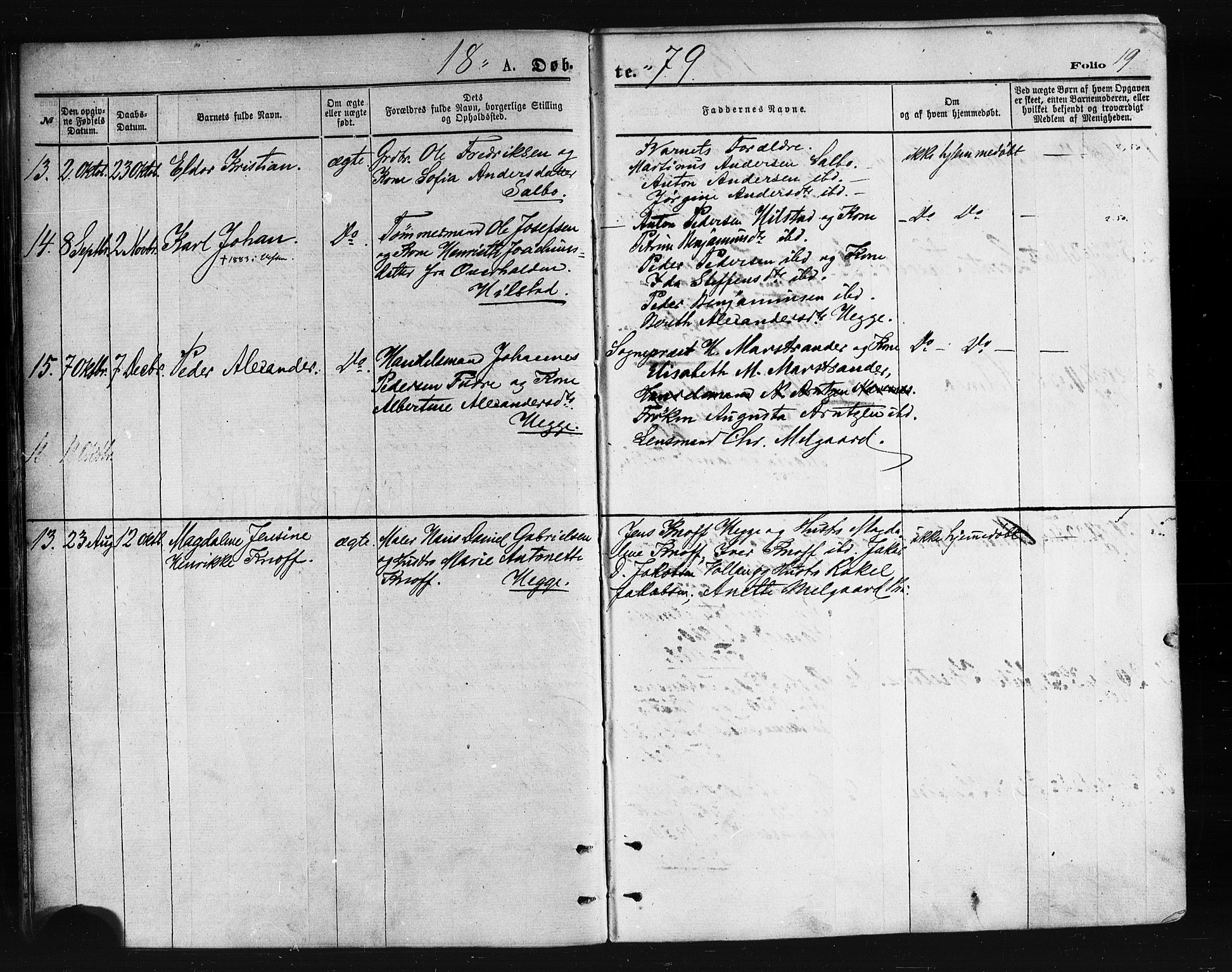 Ministerialprotokoller, klokkerbøker og fødselsregistre - Nordland, AV/SAT-A-1459/814/L0225: Parish register (official) no. 814A06, 1875-1885, p. 19