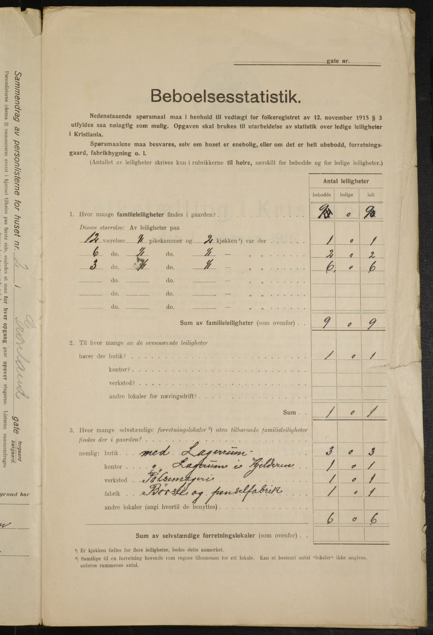 OBA, Municipal Census 1916 for Kristiania, 1916, p. 31679