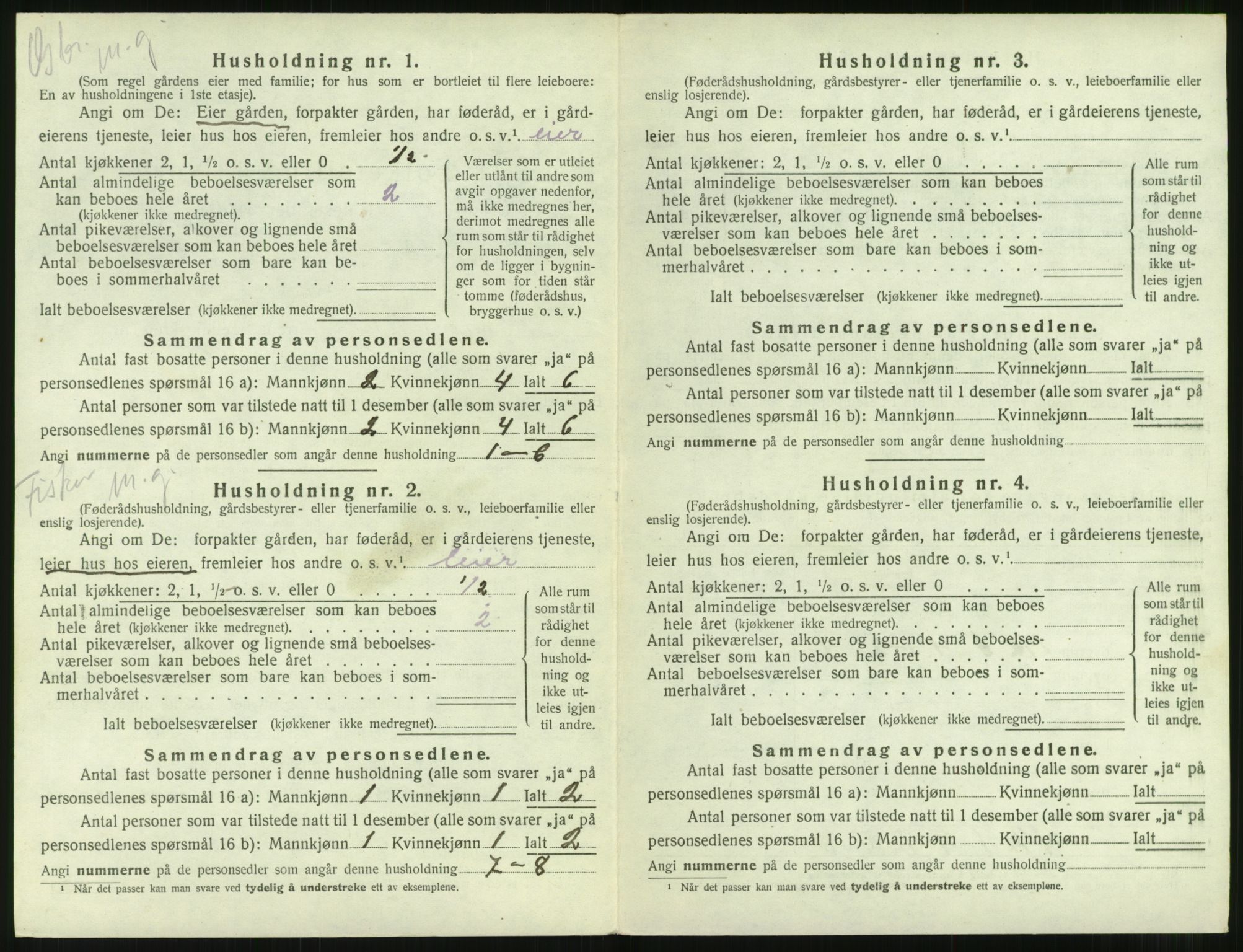 SAT, 1920 census for Borgund, 1920, p. 1575