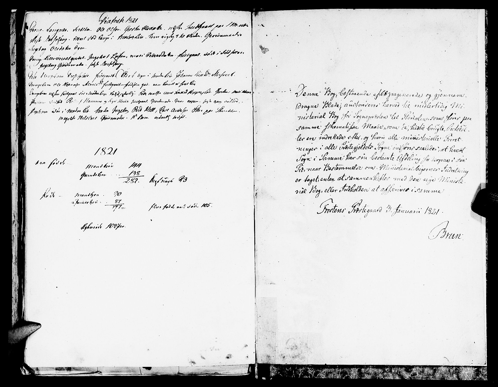 Ministerialprotokoller, klokkerbøker og fødselsregistre - Nord-Trøndelag, AV/SAT-A-1458/709/L0061: Parish register (official) no. 709A09 /1, 1820-1821