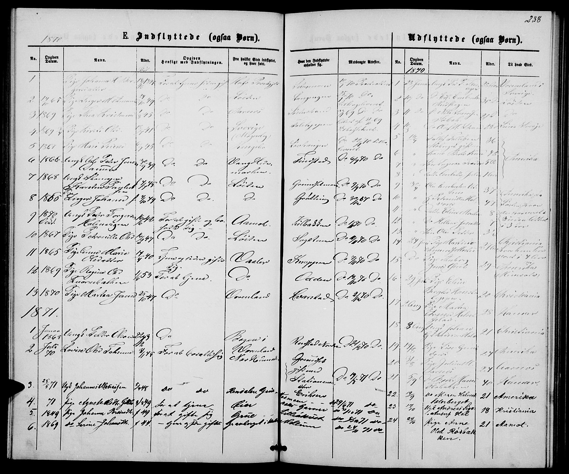 Elverum prestekontor, AV/SAH-PREST-044/H/Ha/Hab/L0004: Parish register (copy) no. 4, 1866-1874, p. 238