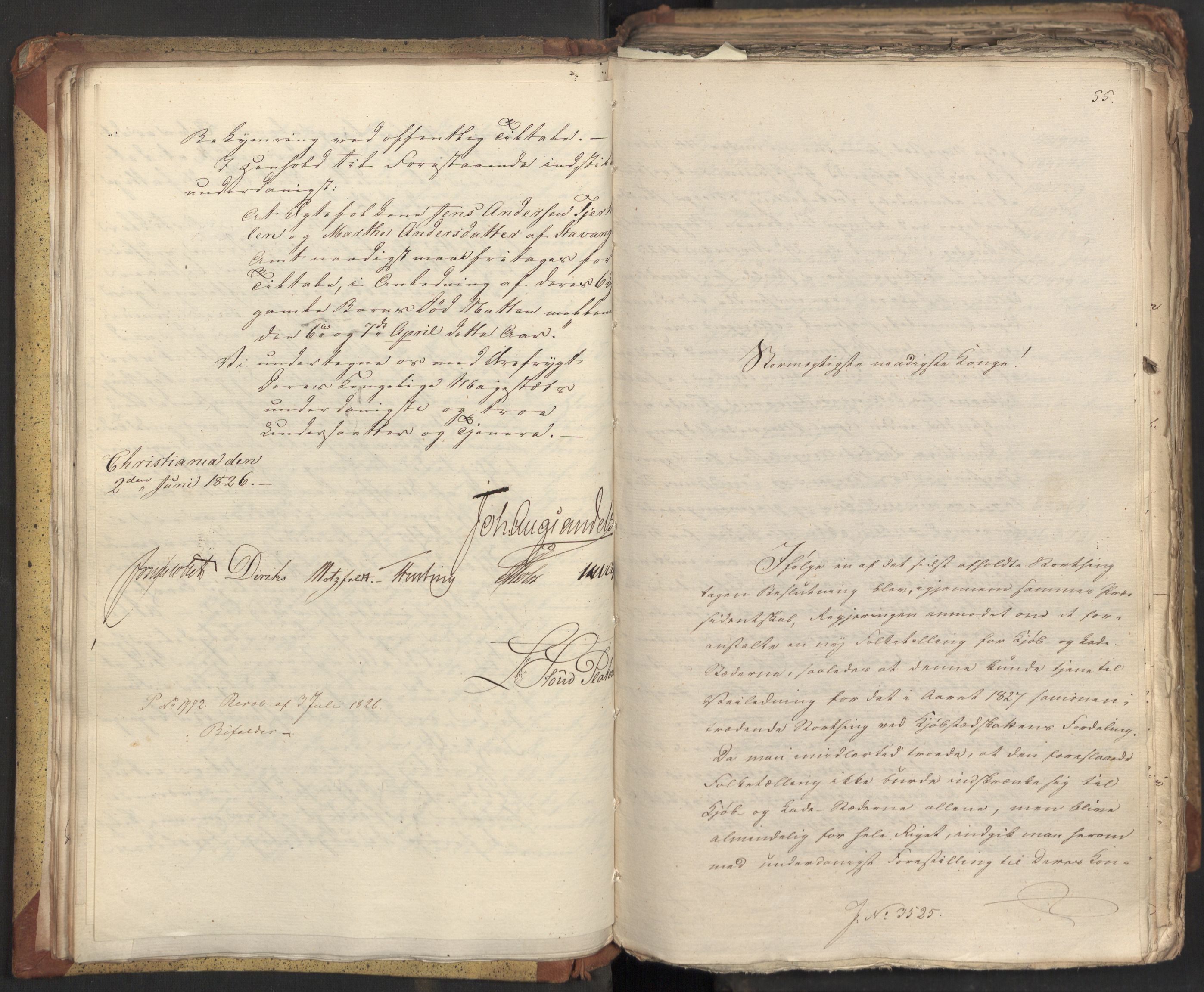 Statsrådsavdelingen i Stockholm, AV/RA-S-1003/D/Da/L0047: Regjeringsinnstillinger nr. 3501-3659, 1826, p. 46