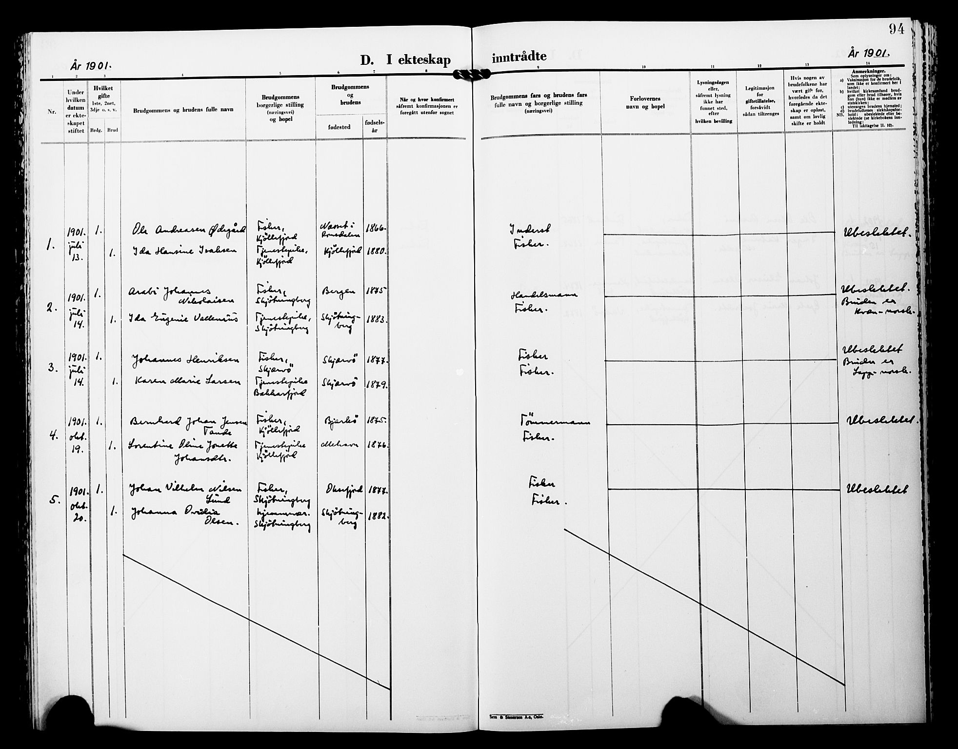 Lebesby sokneprestkontor, AV/SATØ-S-1353/H/Ha/L0005kirke: Parish register (official) no. 5, 1870-1902, p. 94