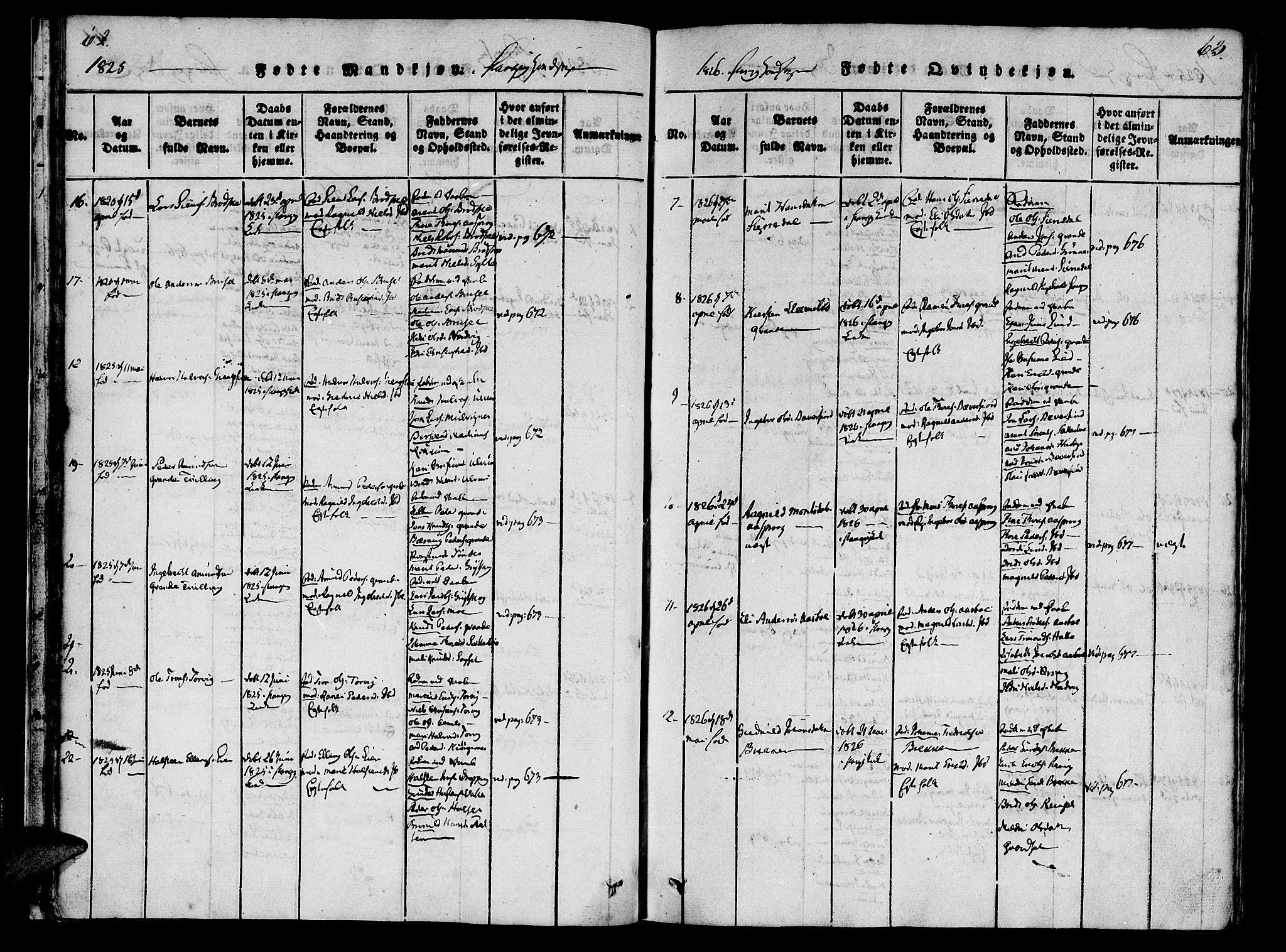 Ministerialprotokoller, klokkerbøker og fødselsregistre - Møre og Romsdal, AV/SAT-A-1454/592/L1023: Parish register (official) no. 592A02, 1820-1830, p. 62-63