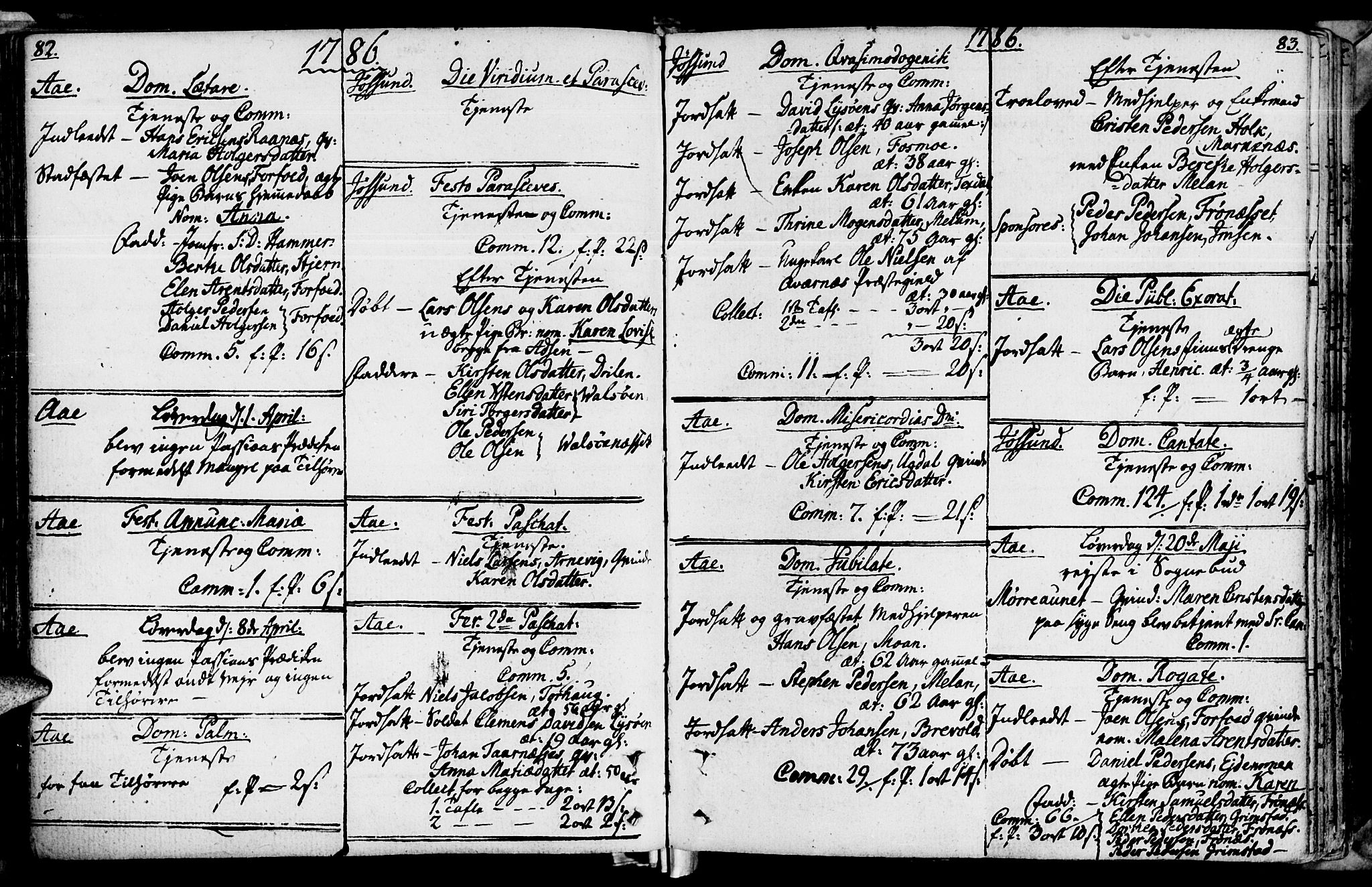 Ministerialprotokoller, klokkerbøker og fødselsregistre - Sør-Trøndelag, AV/SAT-A-1456/655/L0673: Parish register (official) no. 655A02, 1780-1801, p. 82-83