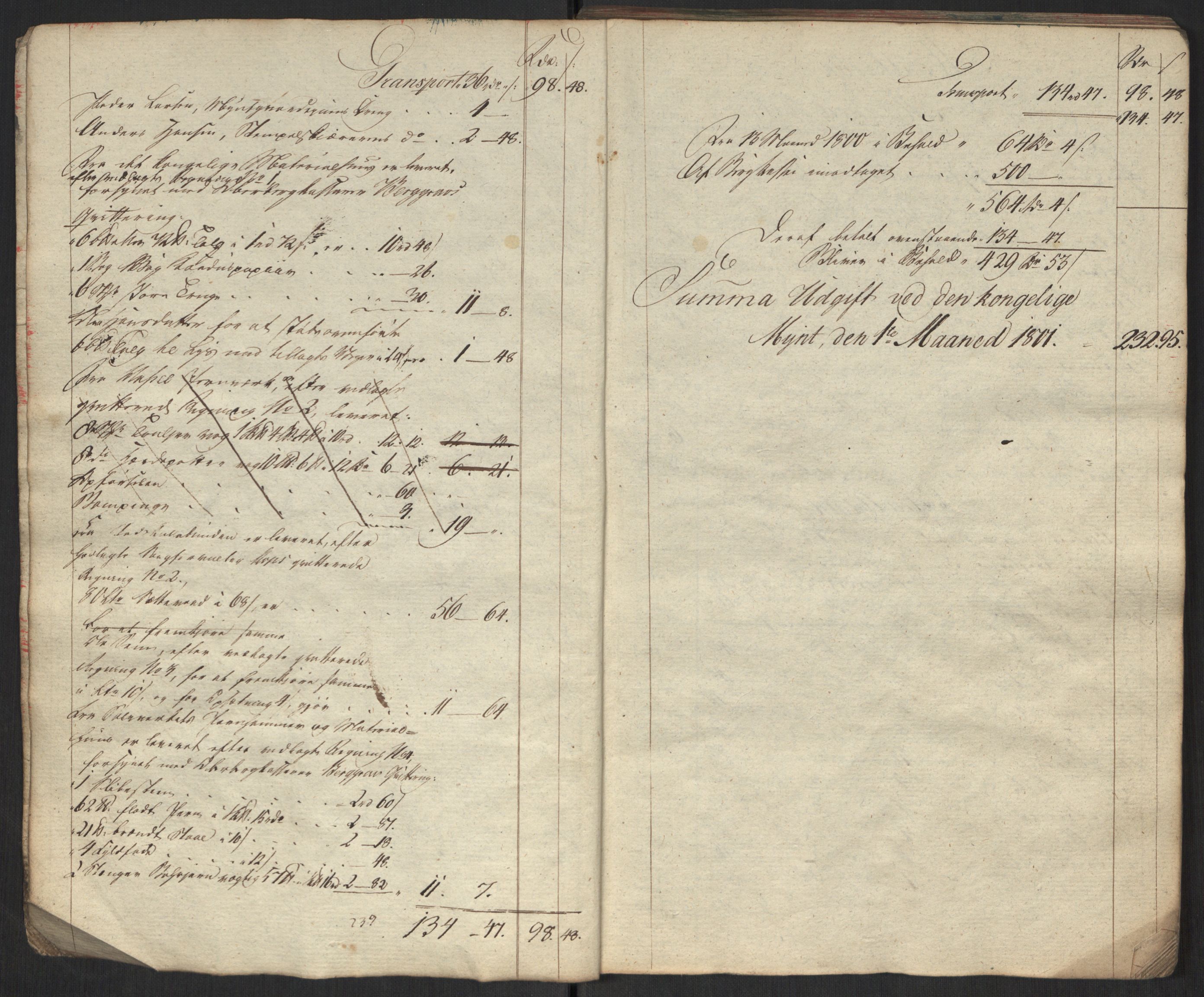 Rentekammeret inntil 1814, Realistisk ordnet avdeling, AV/RA-EA-4070/Oa/L0010: [Y8]: Regninger for Kongsbergs mynt., 1760-1805, p. 602