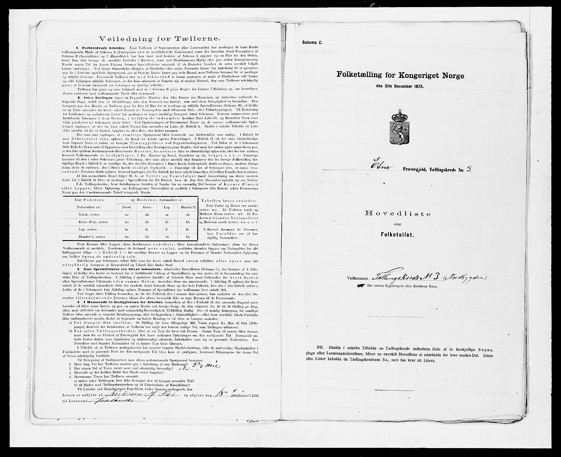 SAB, 1875 census for 1211P Etne, 1875, p. 8