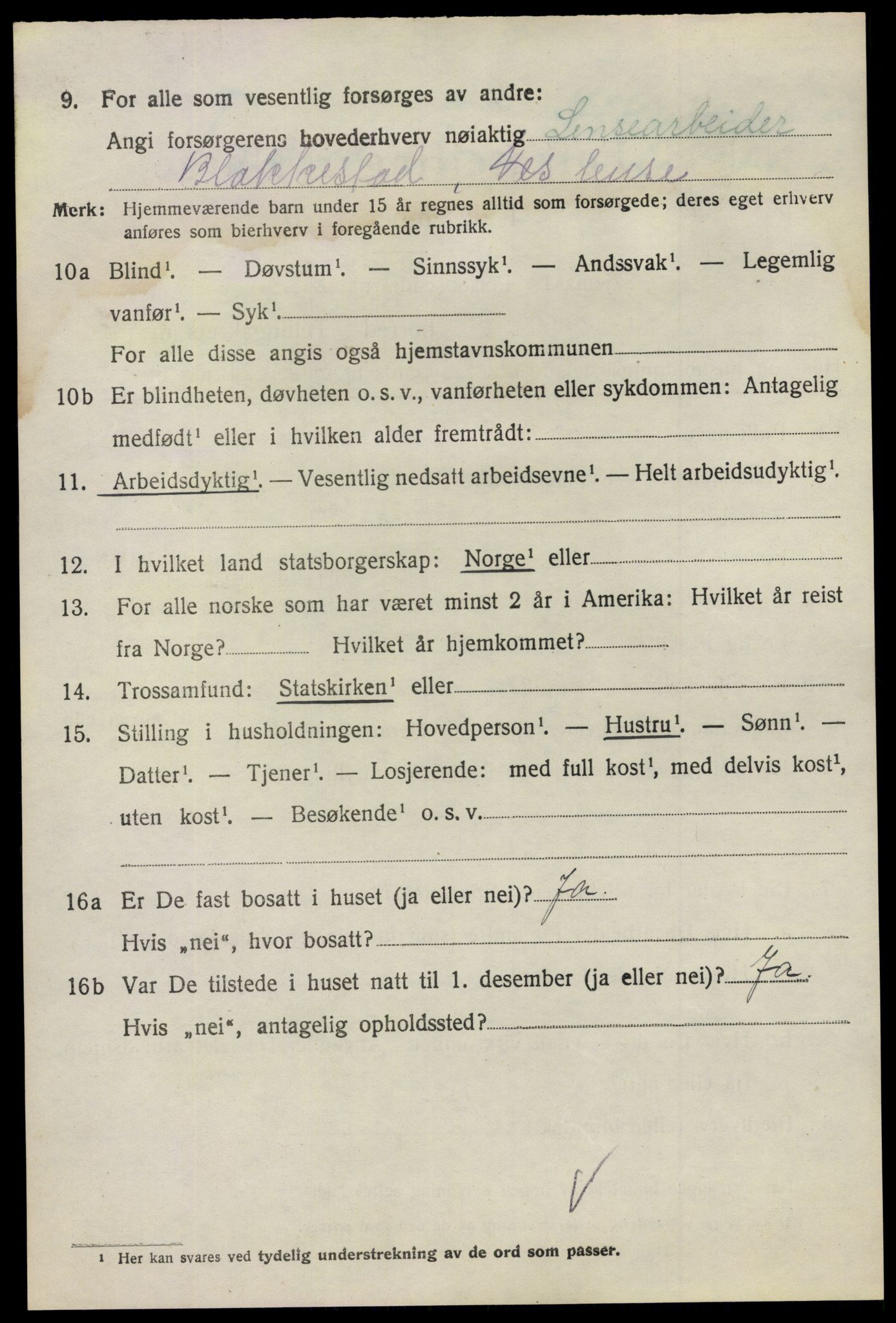 SAO, 1920 census for Tune, 1920, p. 6445