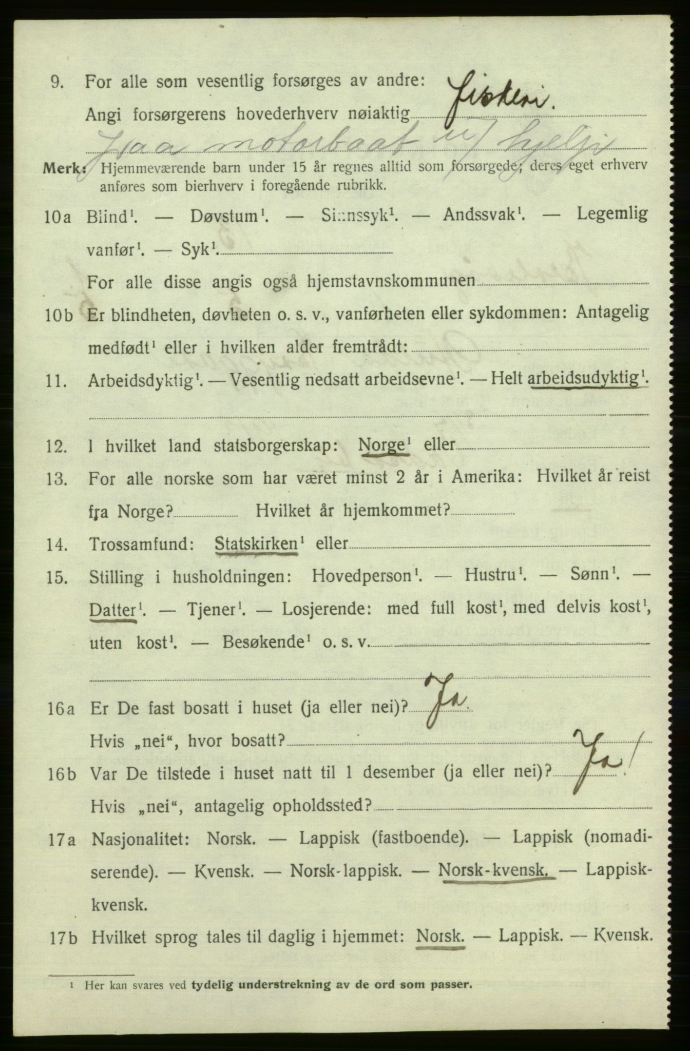 SATØ, 1920 census for Berlevåg, 1920, p. 430