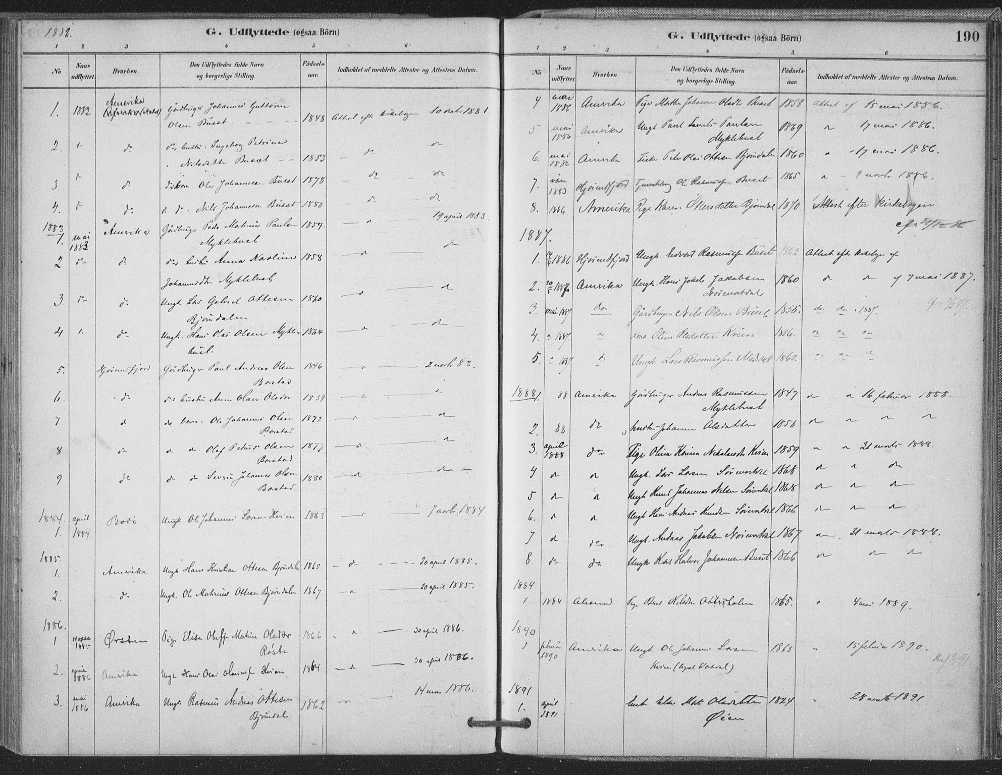 Ministerialprotokoller, klokkerbøker og fødselsregistre - Møre og Romsdal, AV/SAT-A-1454/514/L0199: Parish register (official) no. 514A01, 1878-1912, p. 190