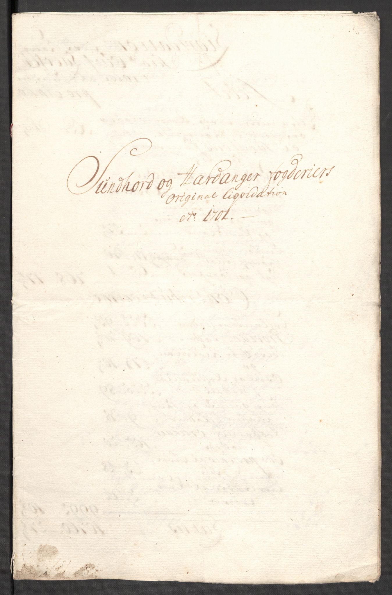 Rentekammeret inntil 1814, Reviderte regnskaper, Fogderegnskap, RA/EA-4092/R48/L2979: Fogderegnskap Sunnhordland og Hardanger, 1700-1701, p. 518