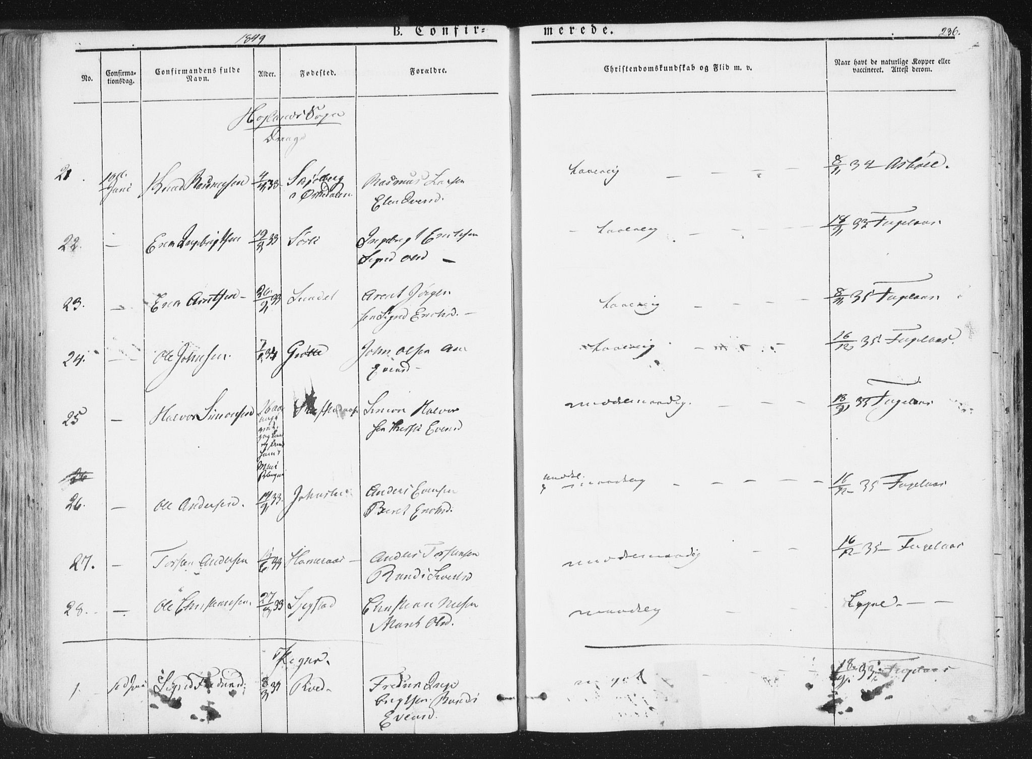 Ministerialprotokoller, klokkerbøker og fødselsregistre - Sør-Trøndelag, SAT/A-1456/691/L1074: Parish register (official) no. 691A06, 1842-1852, p. 236