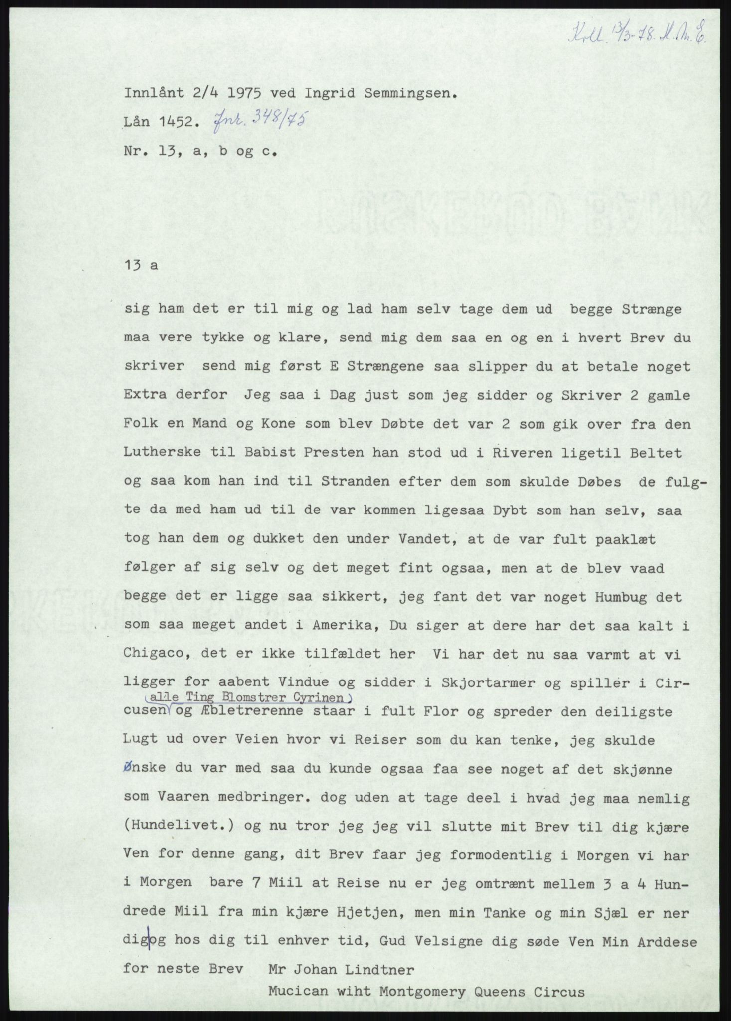 Samlinger til kildeutgivelse, Amerikabrevene, AV/RA-EA-4057/F/L0008: Innlån fra Hedmark: Gamkind - Semmingsen, 1838-1914, p. 173