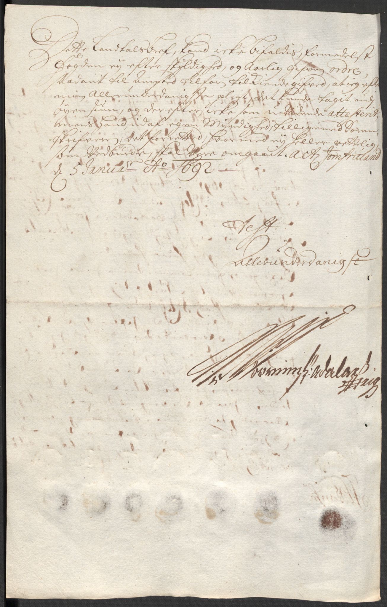 Rentekammeret inntil 1814, Reviderte regnskaper, Fogderegnskap, AV/RA-EA-4092/R35/L2089: Fogderegnskap Øvre og Nedre Telemark, 1690-1692, p. 166