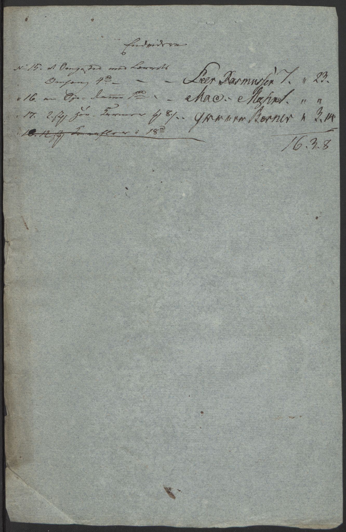 Forsvaret, Generalauditøren, AV/RA-RAFA-1772/F/Fj/Fja/L0037: --, 1737-1820, p. 149